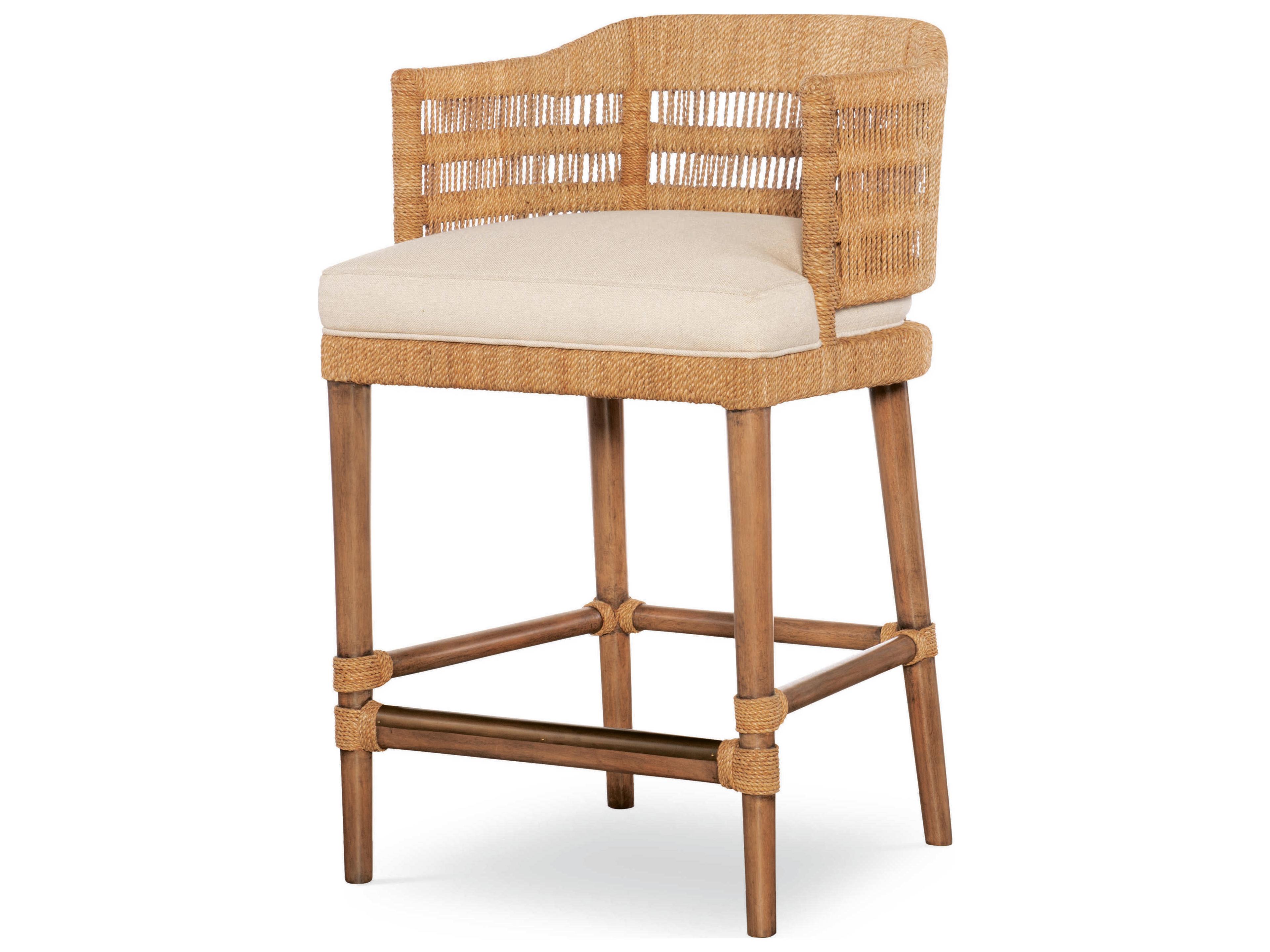 Century Furniture Curate Upholstered Natural Flax Counter Stool