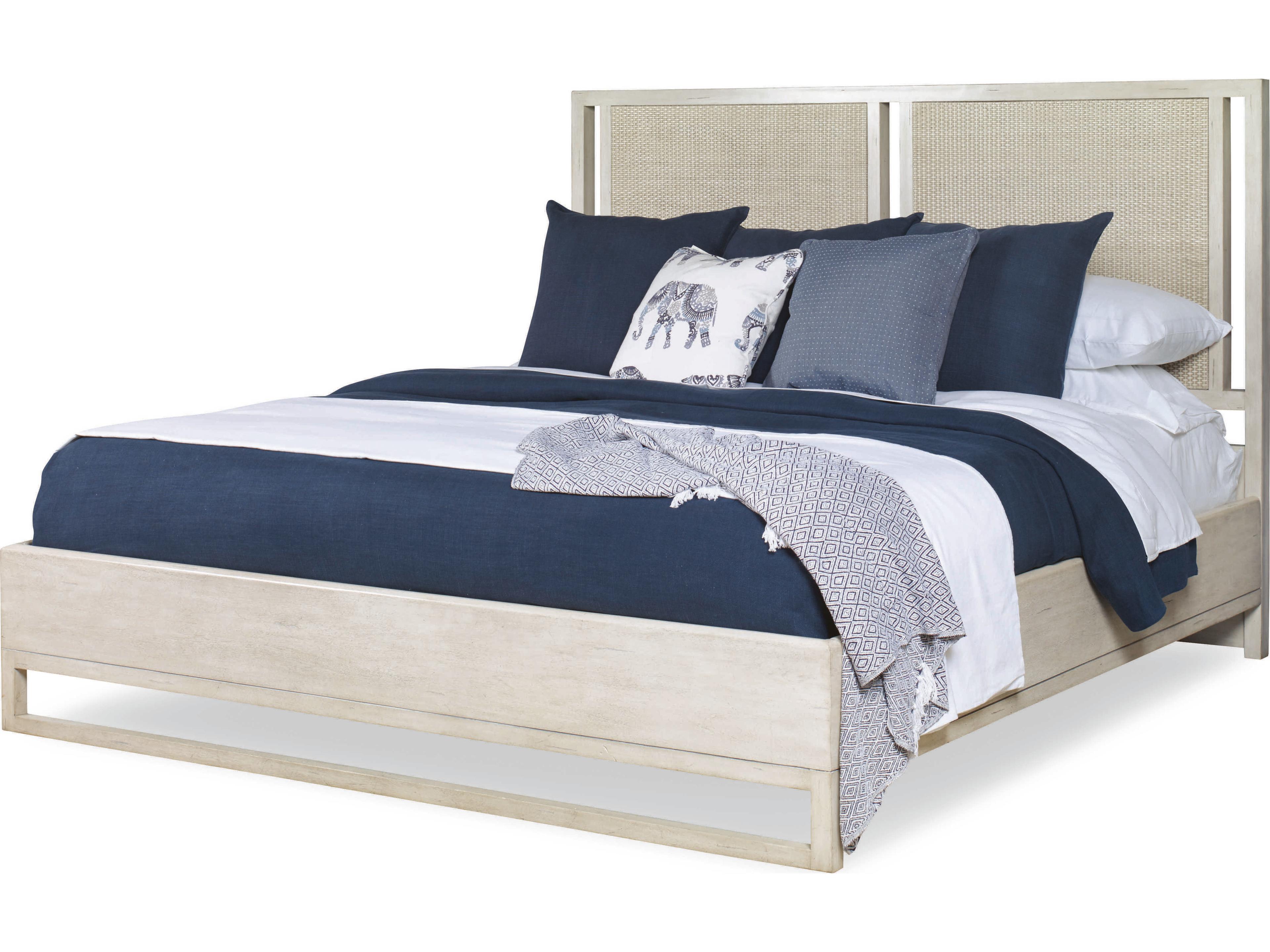 Century Furniture Curate Peninsula White Mahogany Wood Queen Platform Bed