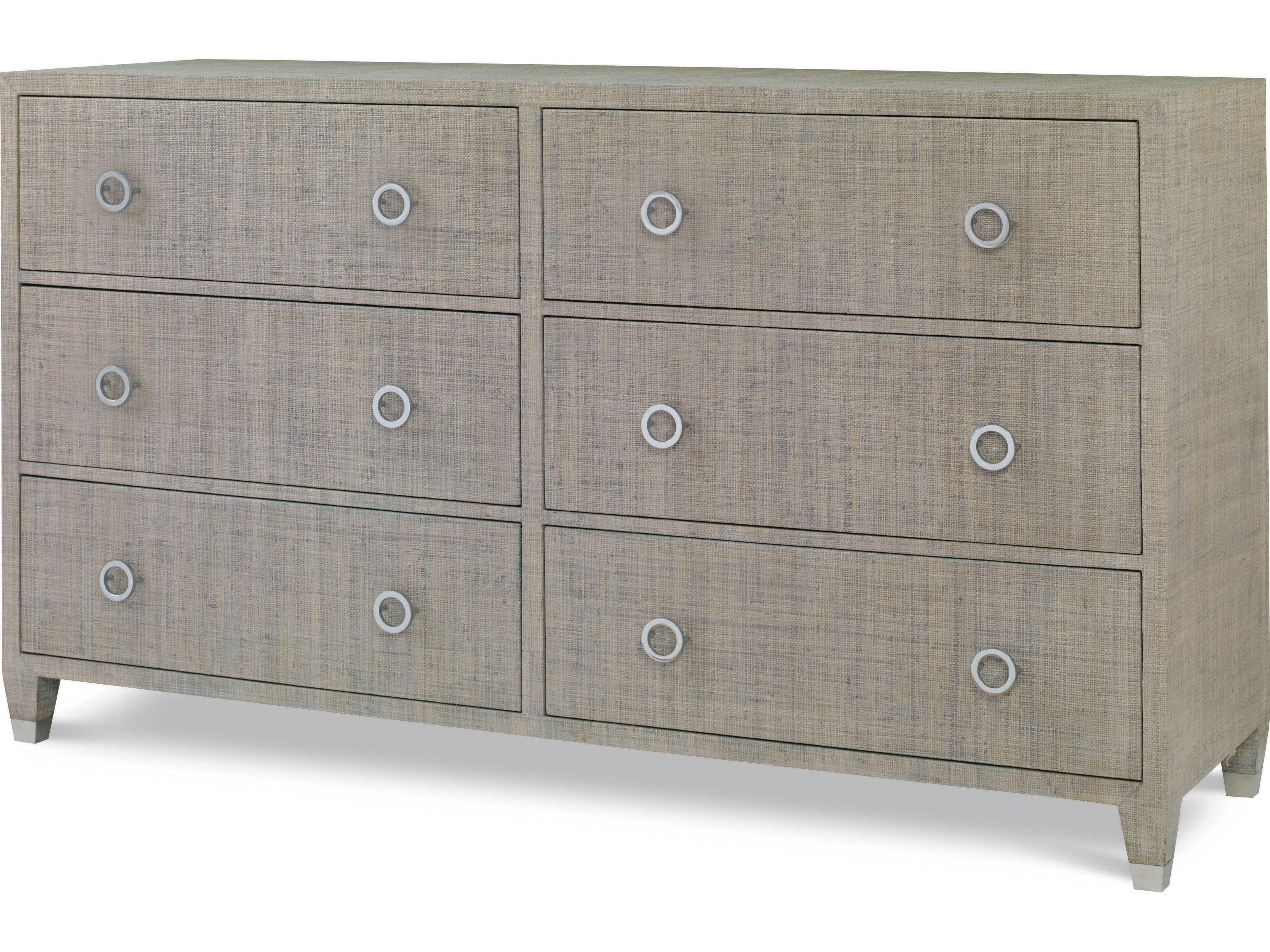 Century Furniture Curate 6-Drawers Gray Mahogany Wood Double Dresser