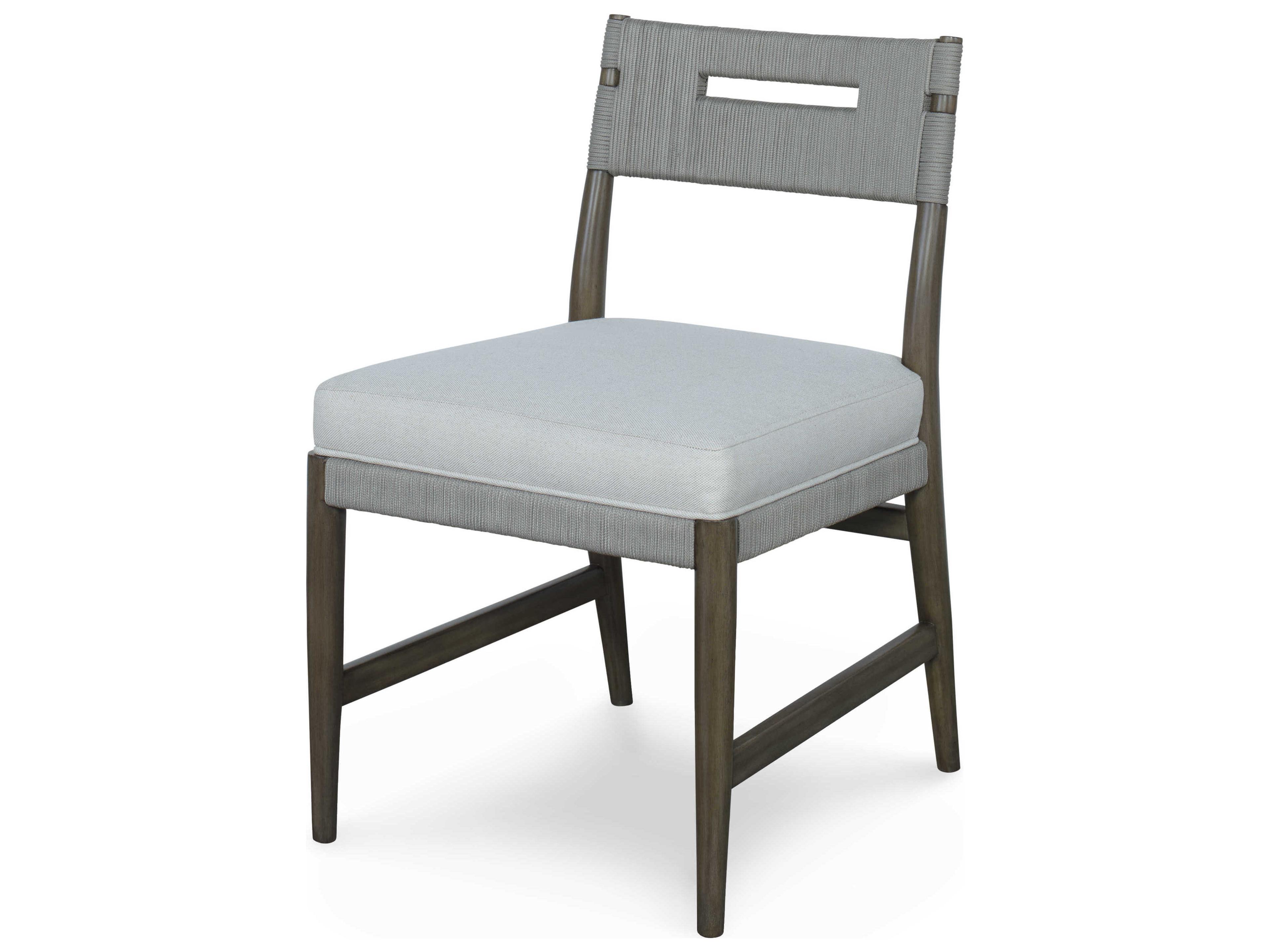 Century Furniture Curate Beech Wood Gray Upholstered Side Dining Chair