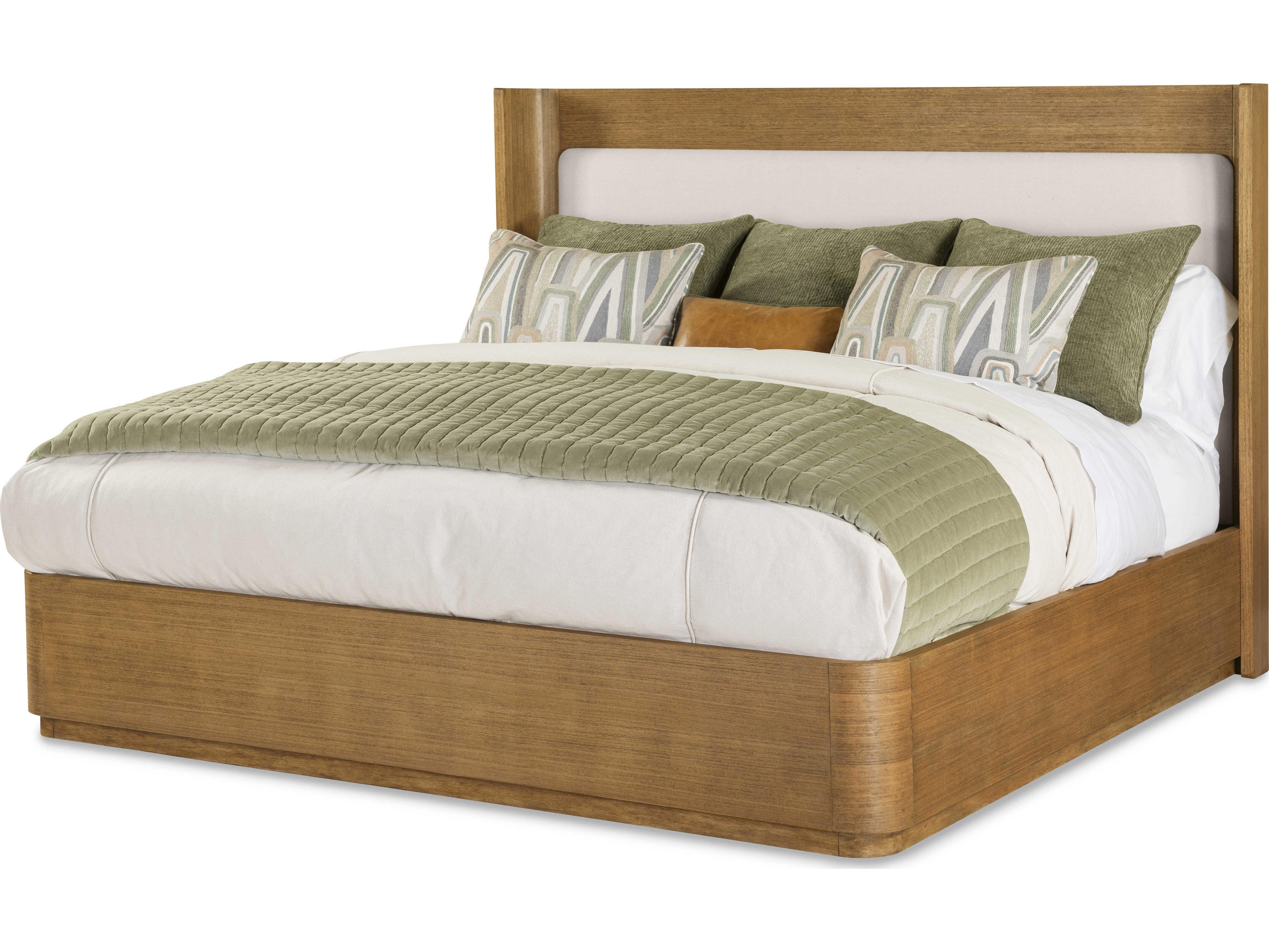 Century Furniture Curate Cruz Brown Mahogany Wood King Platform Bed