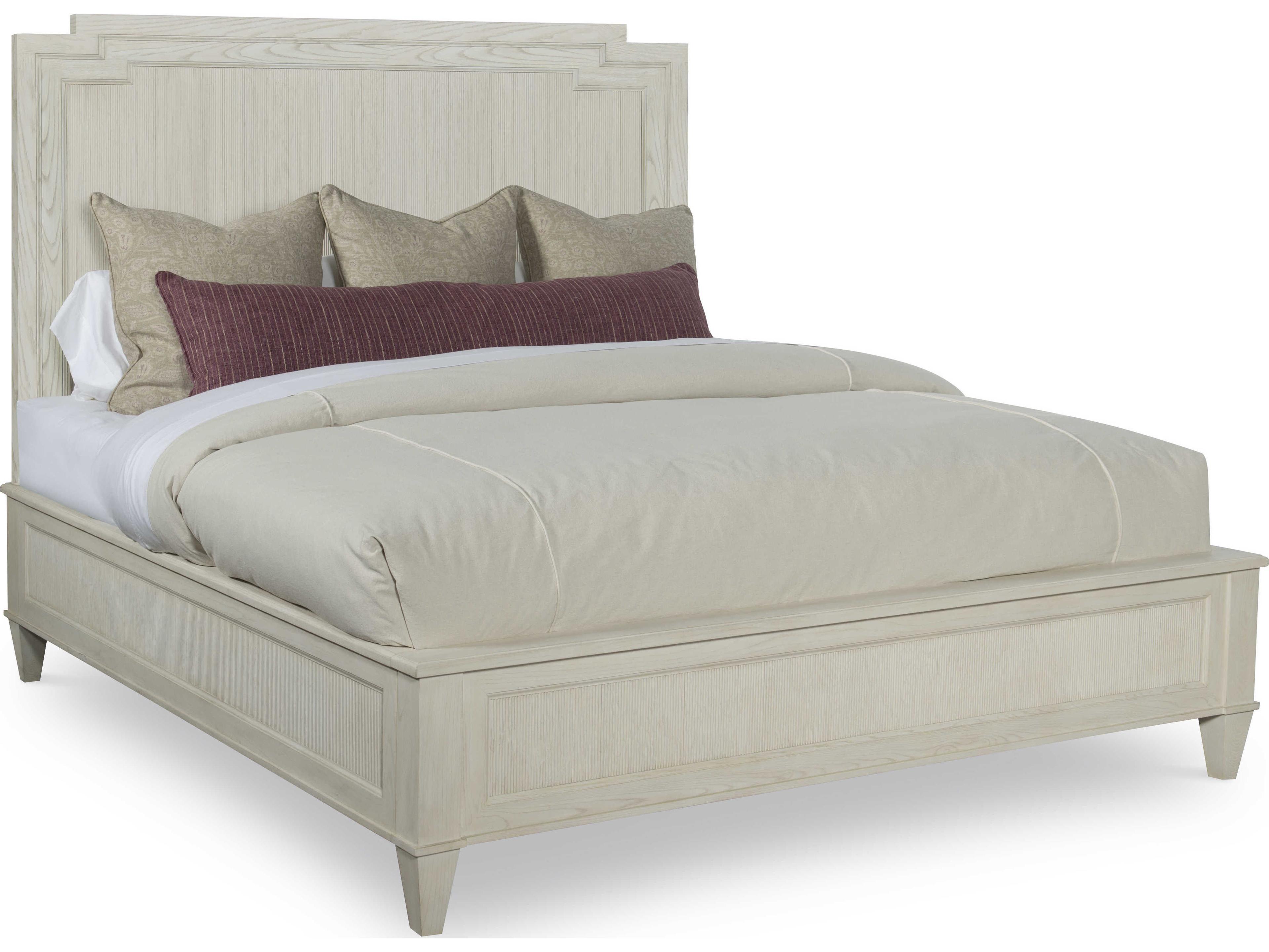Century Furniture Monarch White Ash Wood King Platform Bed