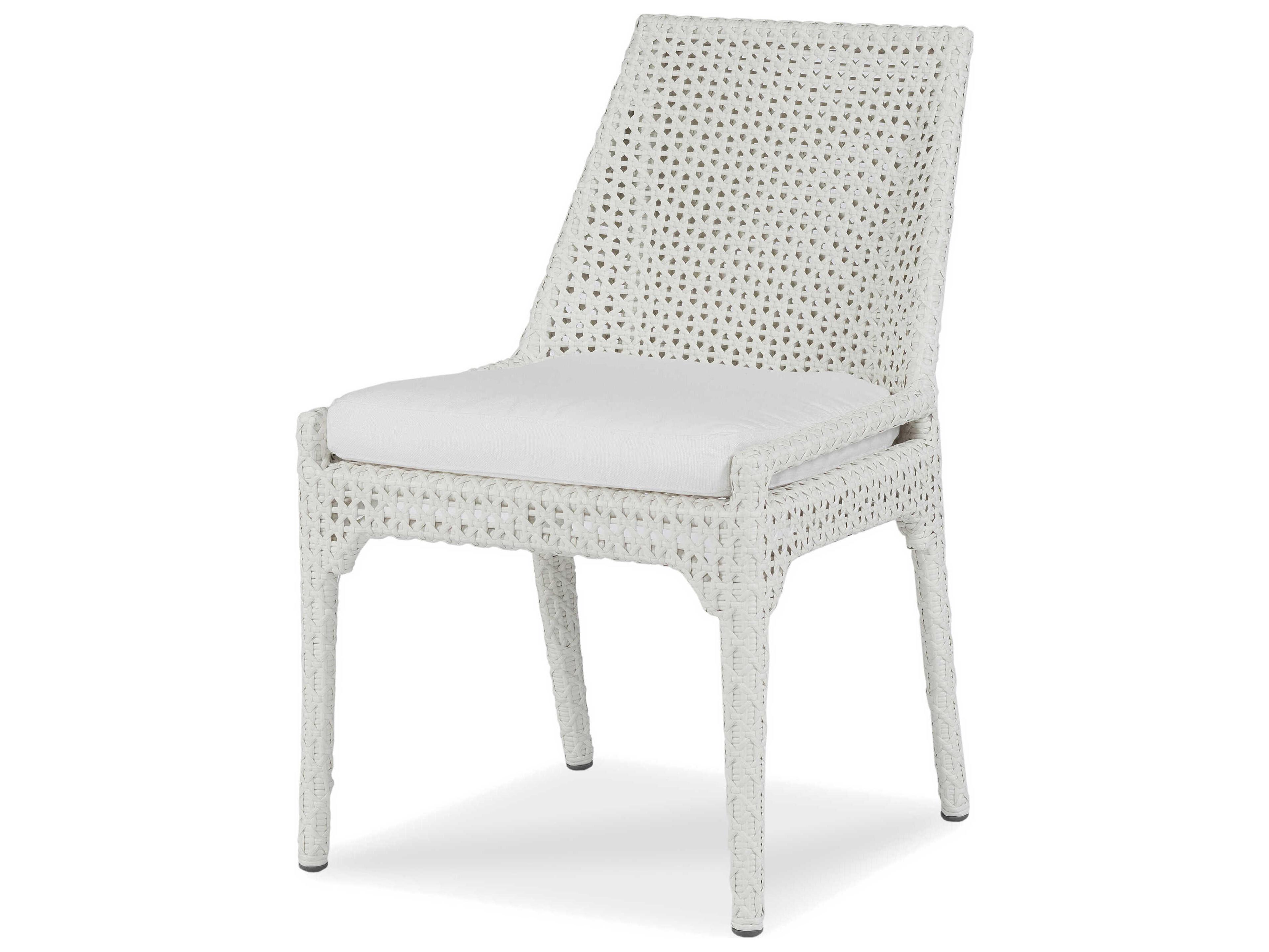 Century Outdoor Tangier Chalk White Wicker Dining Chair