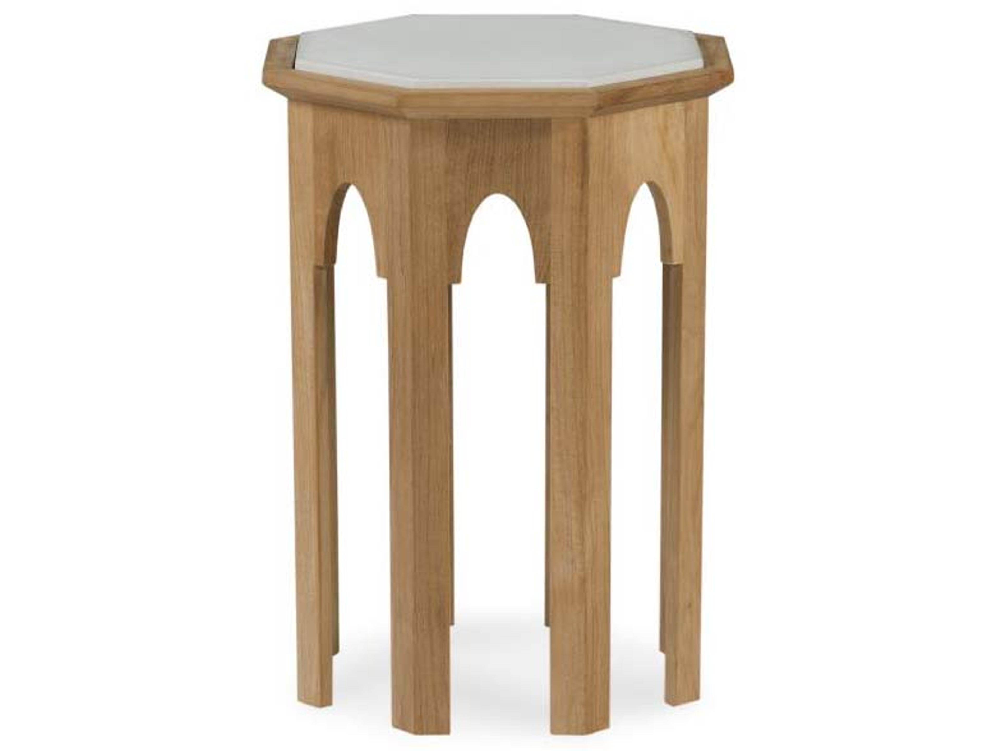 Century Outdoor Tangier Teak Hexagonal Coffee Table