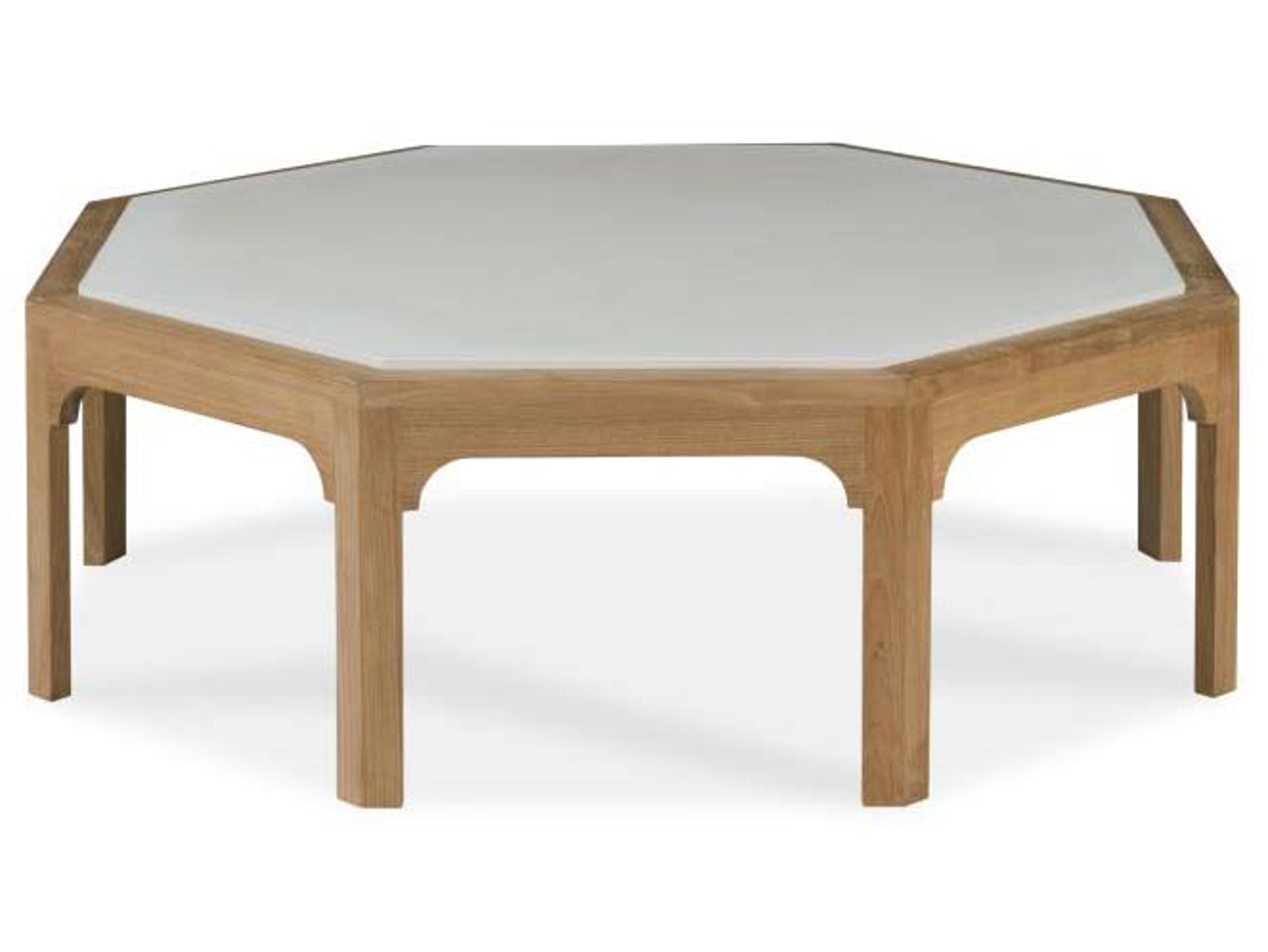 Century Outdoor Tangier Teak Hexagon Coffee Table