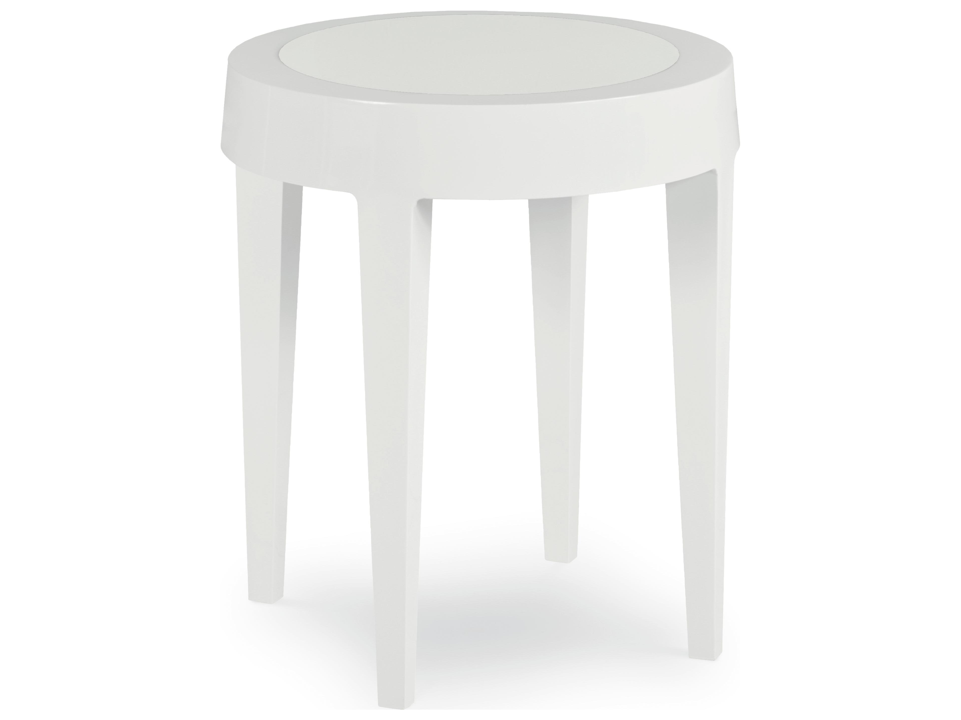 Century Outdoor Allison Paladino Sail Aluminum Round Tempered Glass End Table