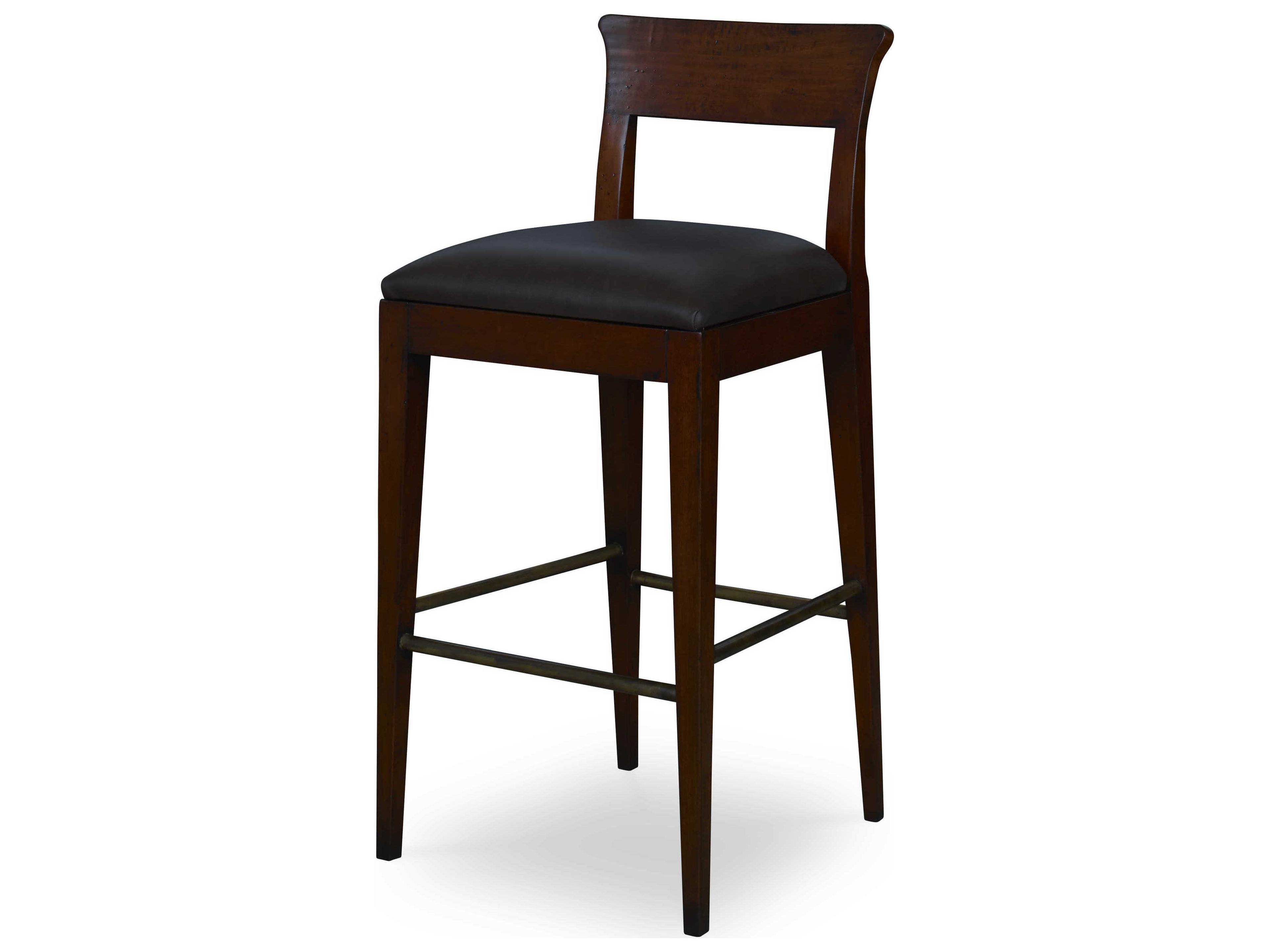 Century Furniture Trading Company Pecan Upholstered Bar Stool