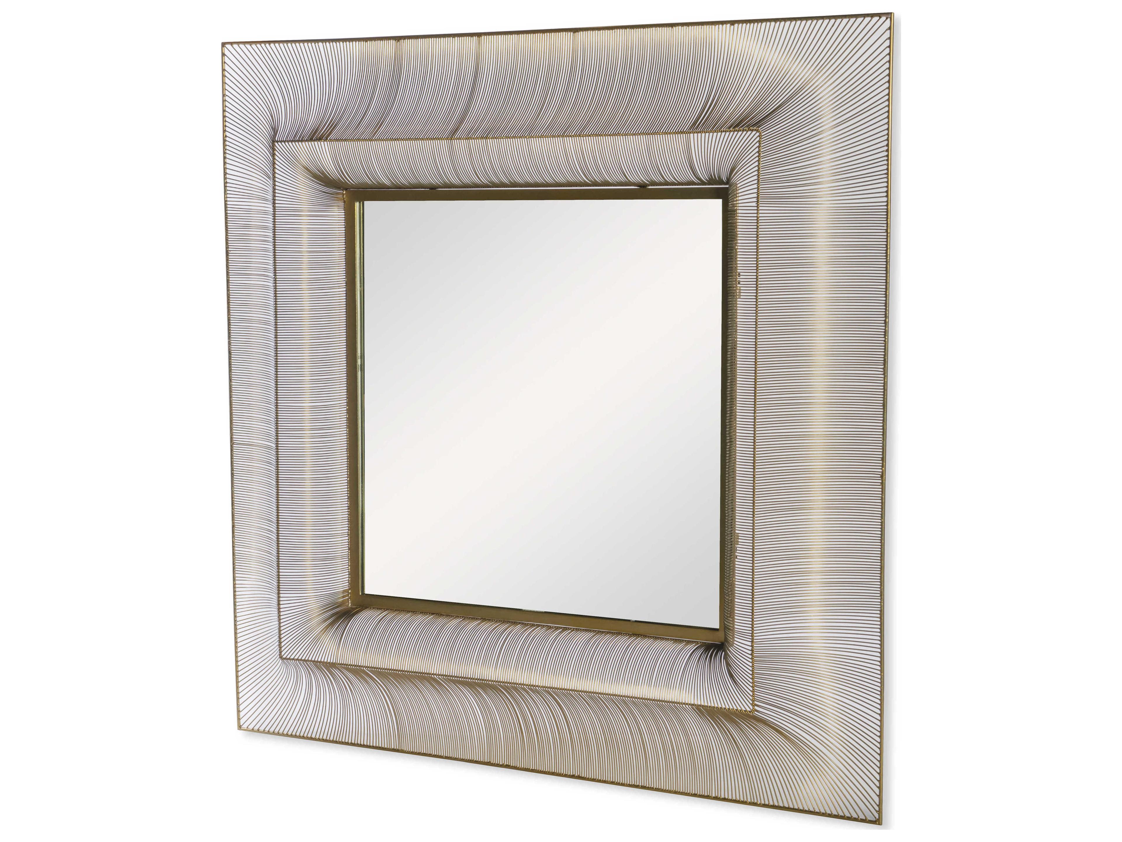 Century Furniture Grand Tour Stratton Antique Brass Square Wall Mirror Square