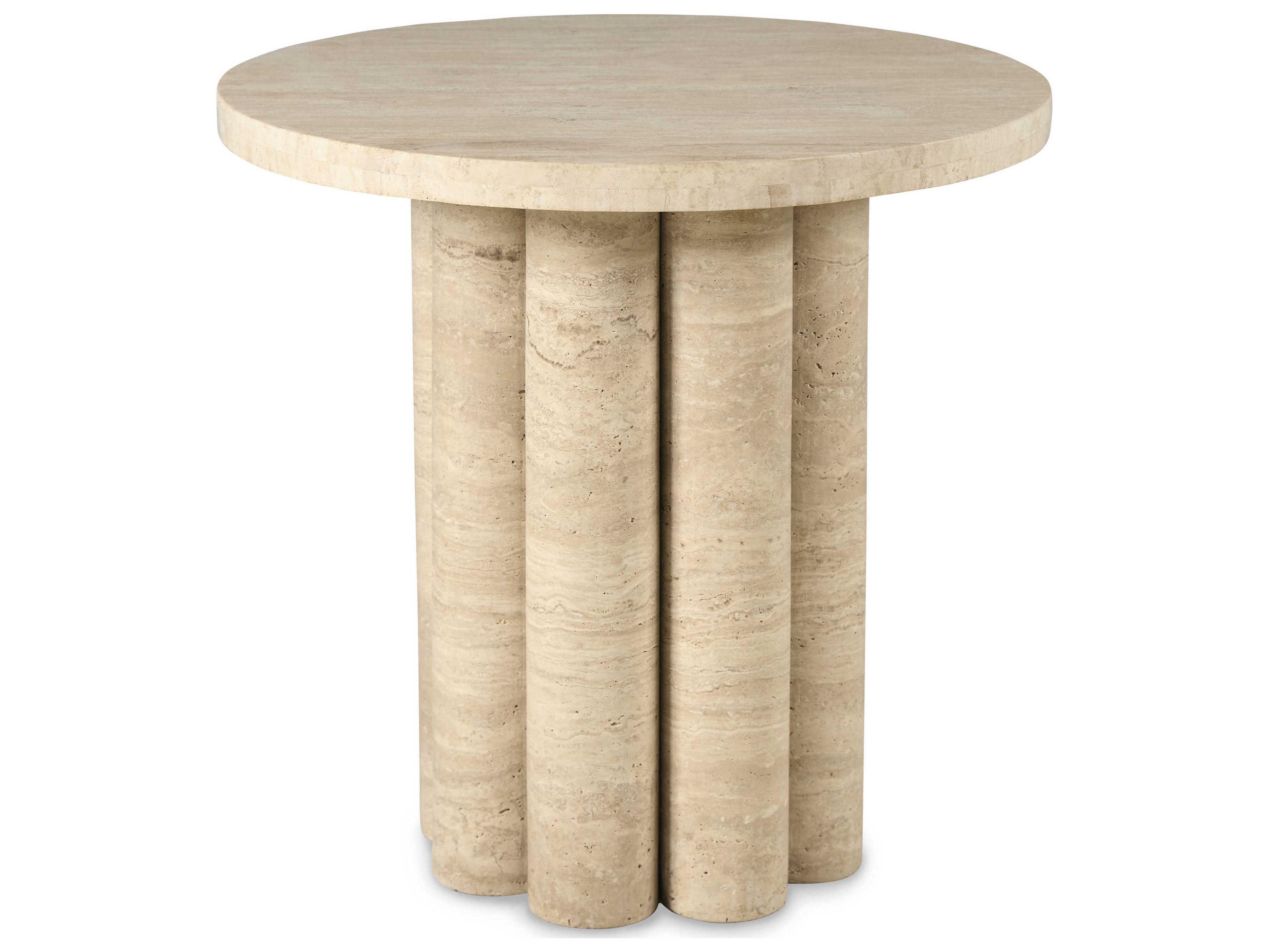 Century Furniture Grand Tour Tivoli Round Stone End Table