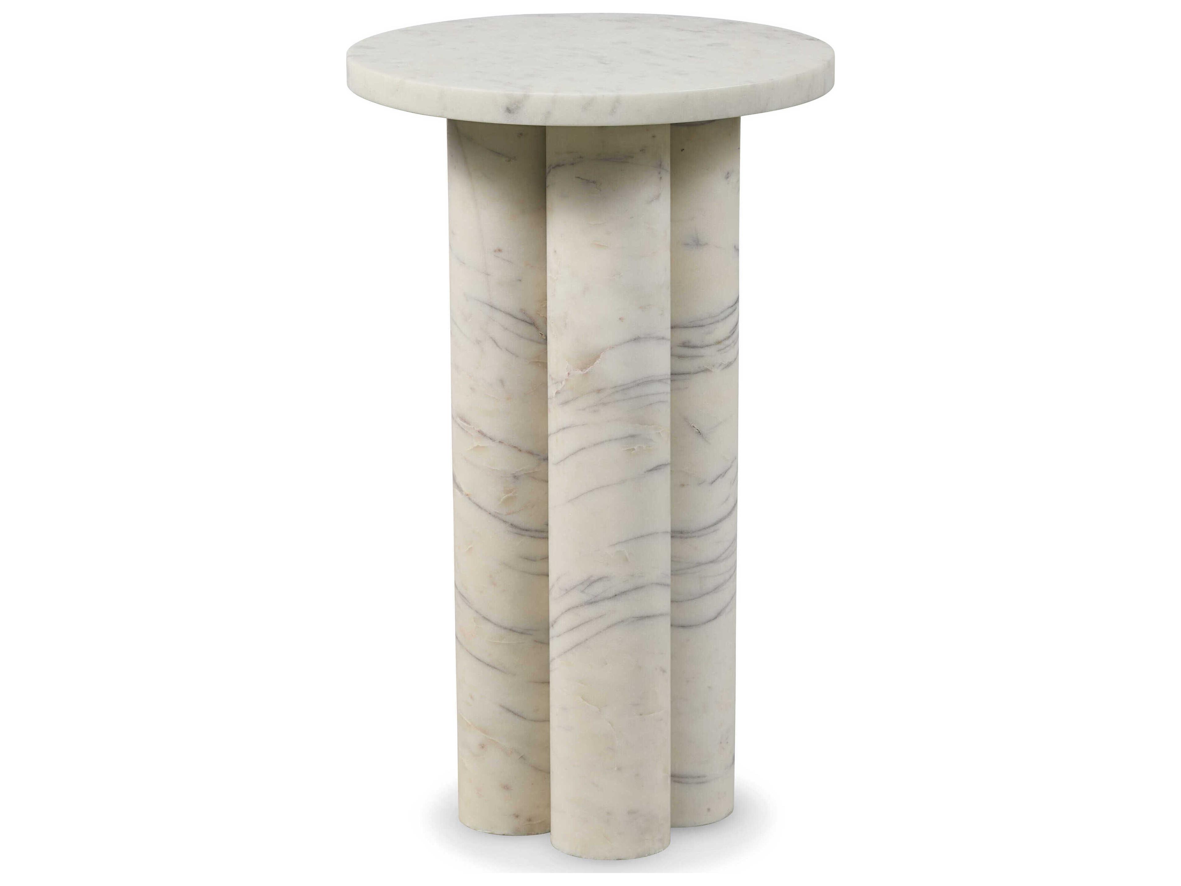 Century Furniture Grand Tour Tivoli Round Marble End Table