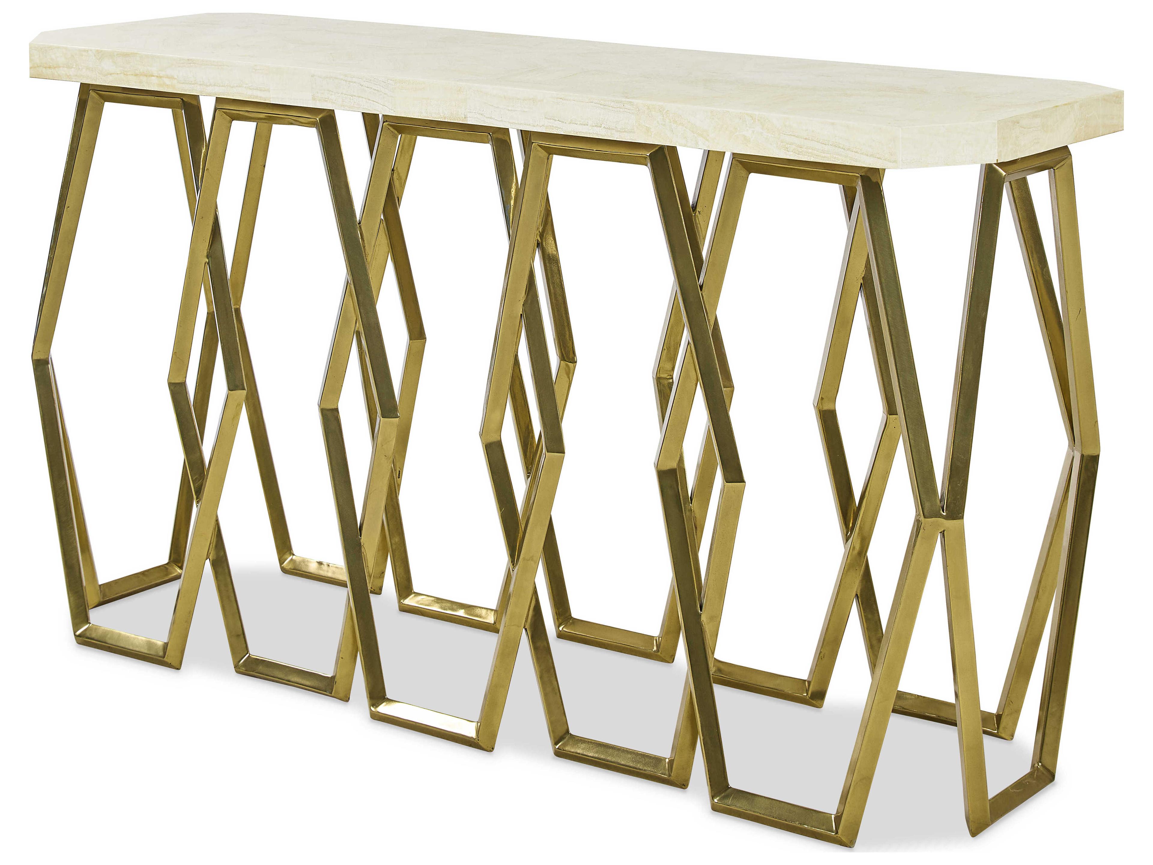 Century Furniture Grand Tour Devon Rectangular Stone Console Table