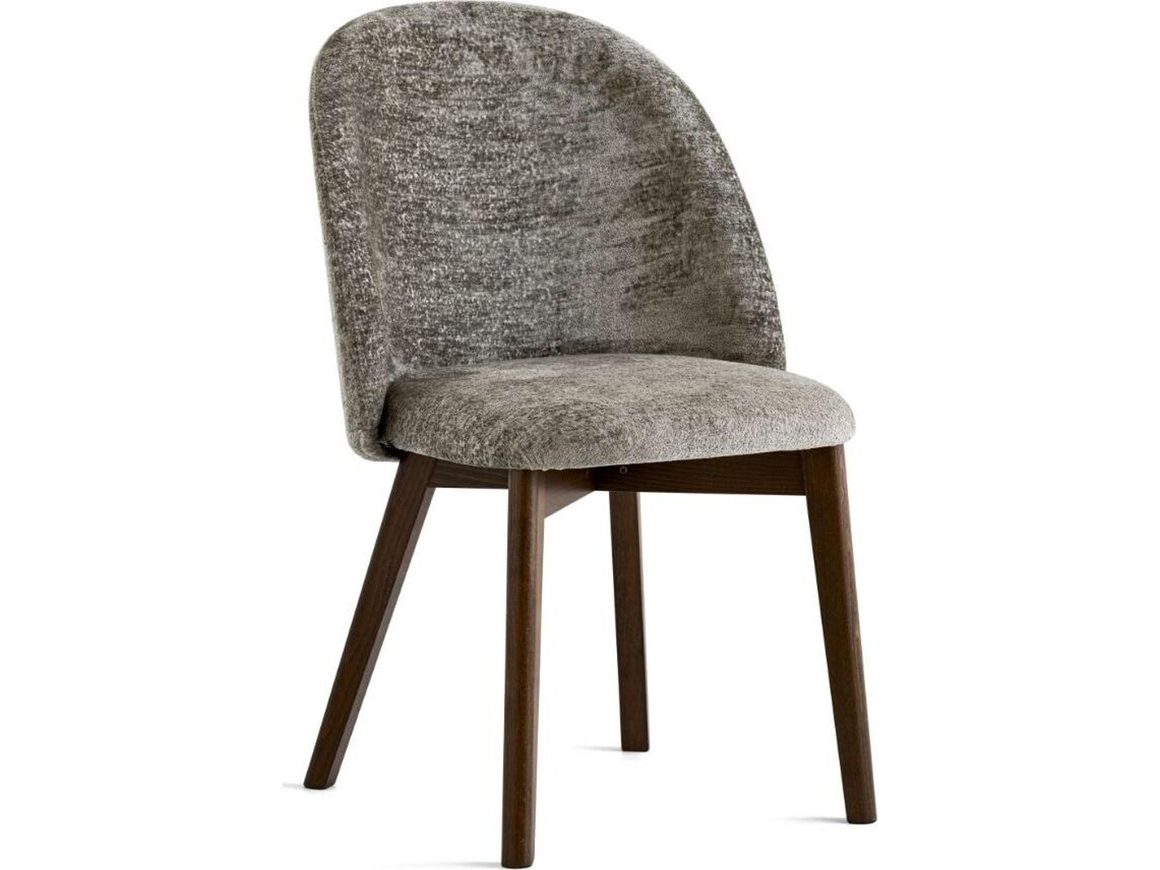 Connubia Tuka Mid Beech Wood Brown Upholstered Armless Dining Chair