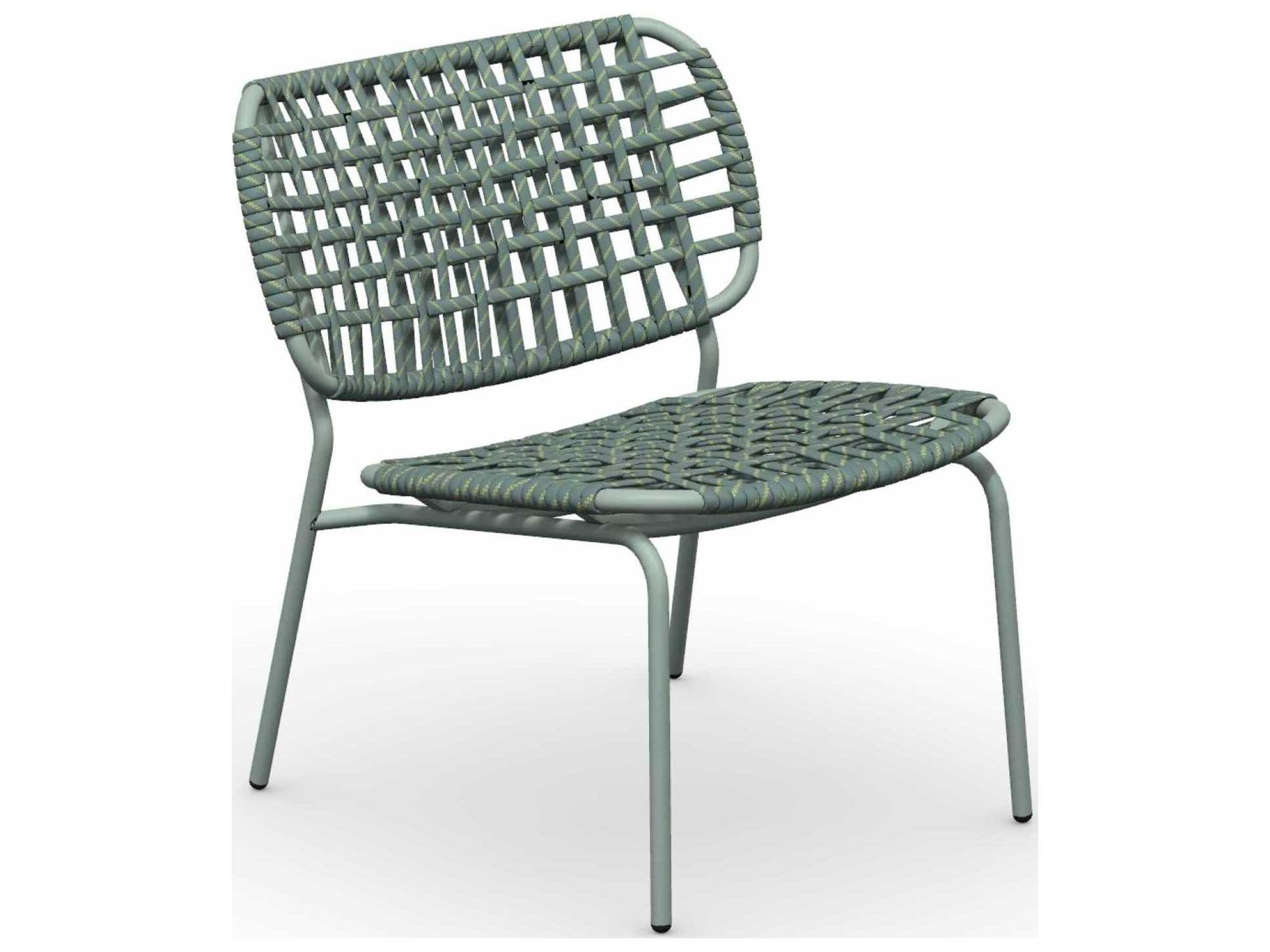 Connubia Outdoor Yo Matt Thyme Green Metal Rope Lounge Chair