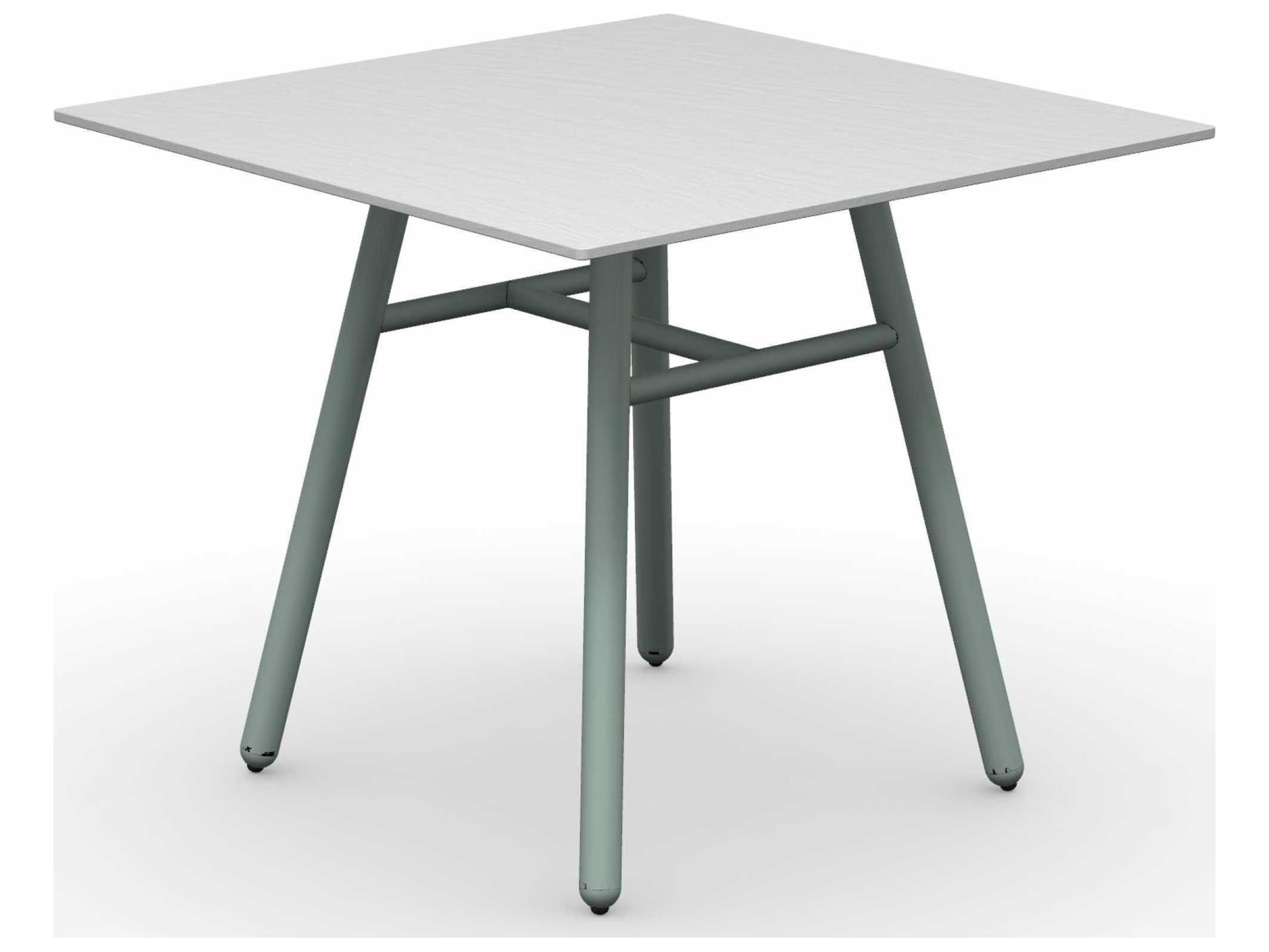 Connubia Outdoor Yo Matt Thyme Green / Slate White Aluminum Ceramic Square Dining Table