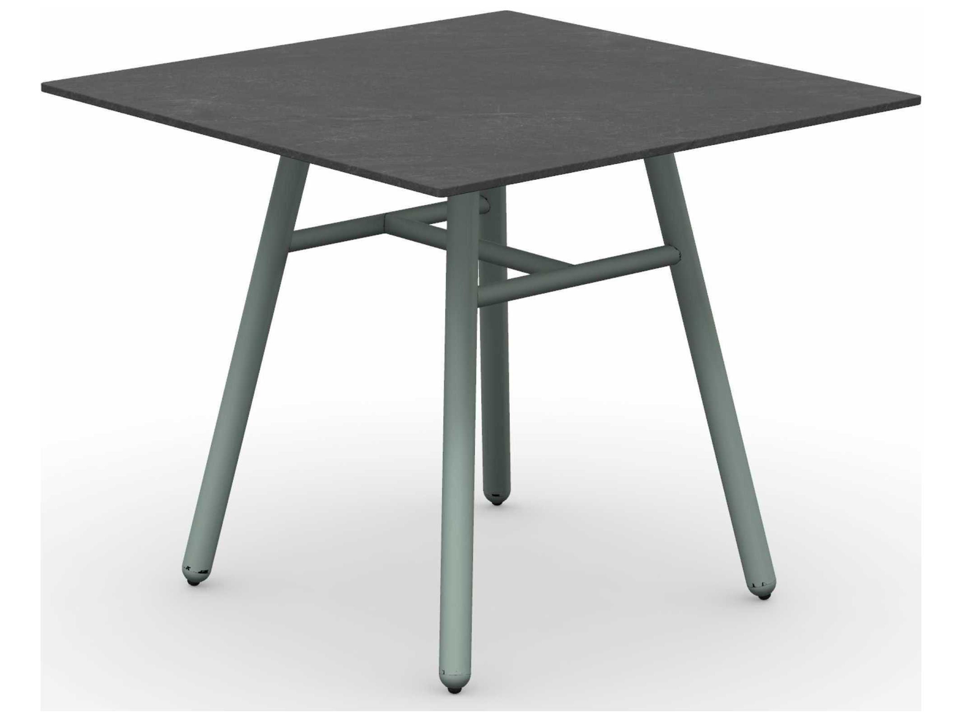 Connubia Outdoor Yo Matt Thyme Green / Cardoso Black Aluminum Ceramic Square Dining Table