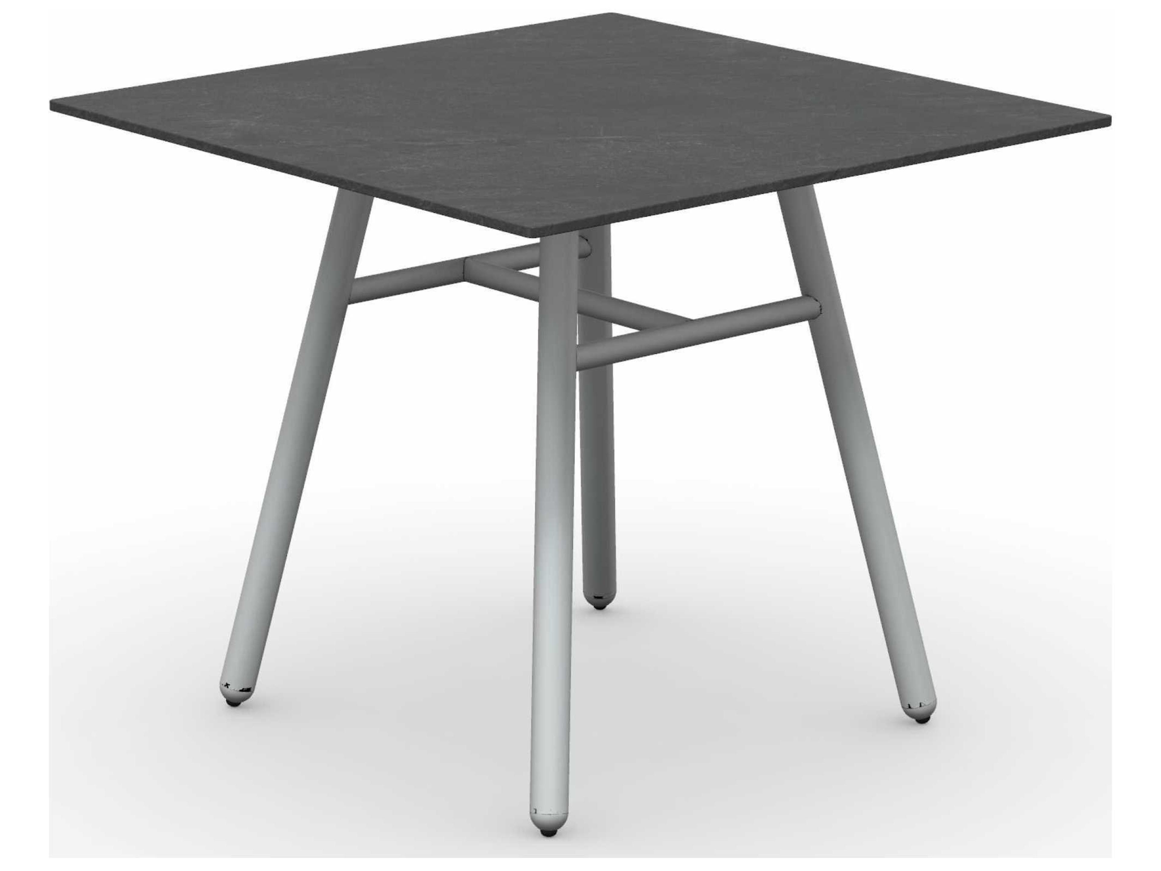 Connubia Outdoor Yo Matt Optic White / Cardoso Black Aluminum Ceramic Square Dining Table