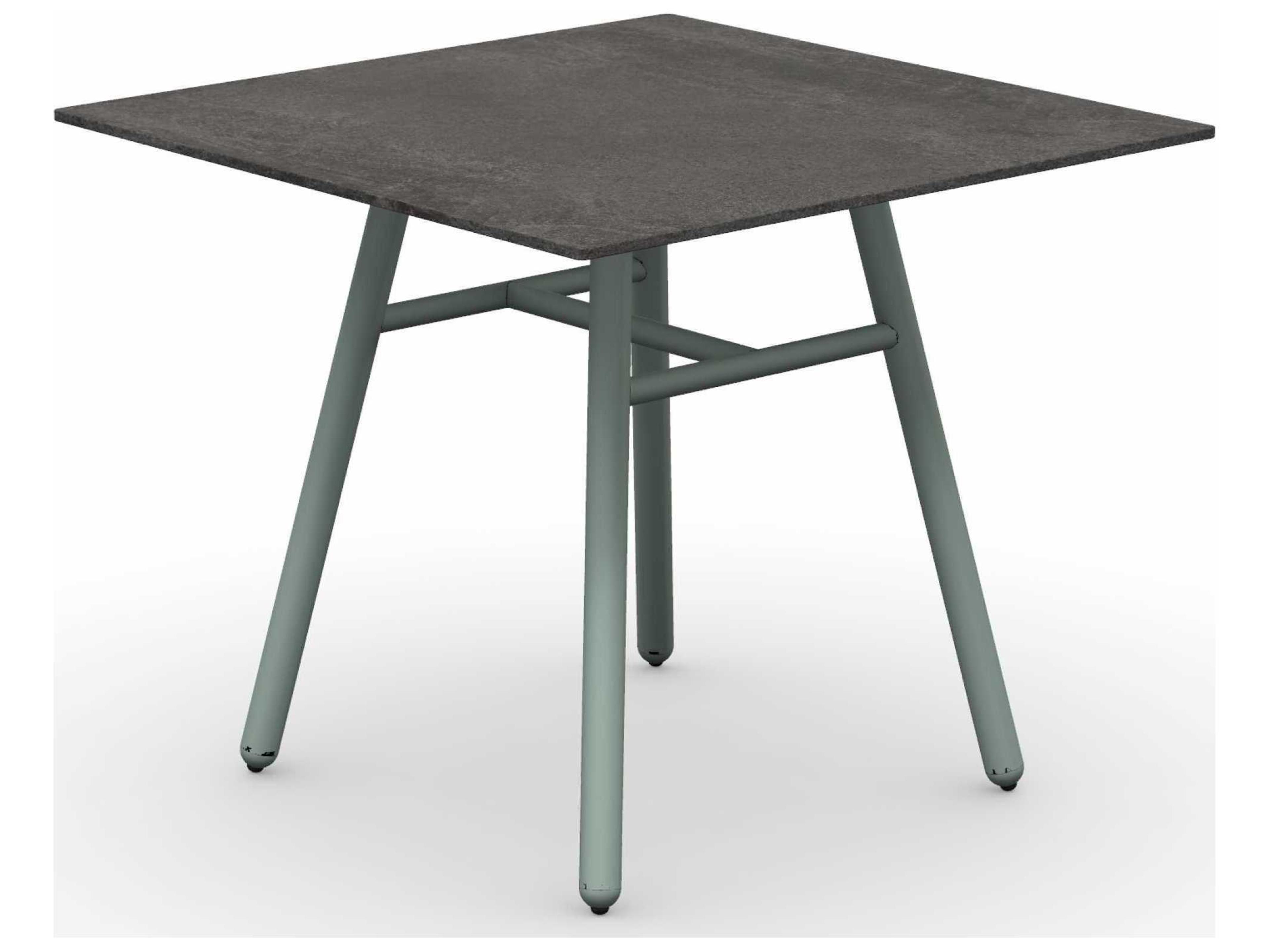 Connubia Outdoor Yo Matt Thyme Green / Porphyry Brown Aluminum Ceramic Square Dining Table