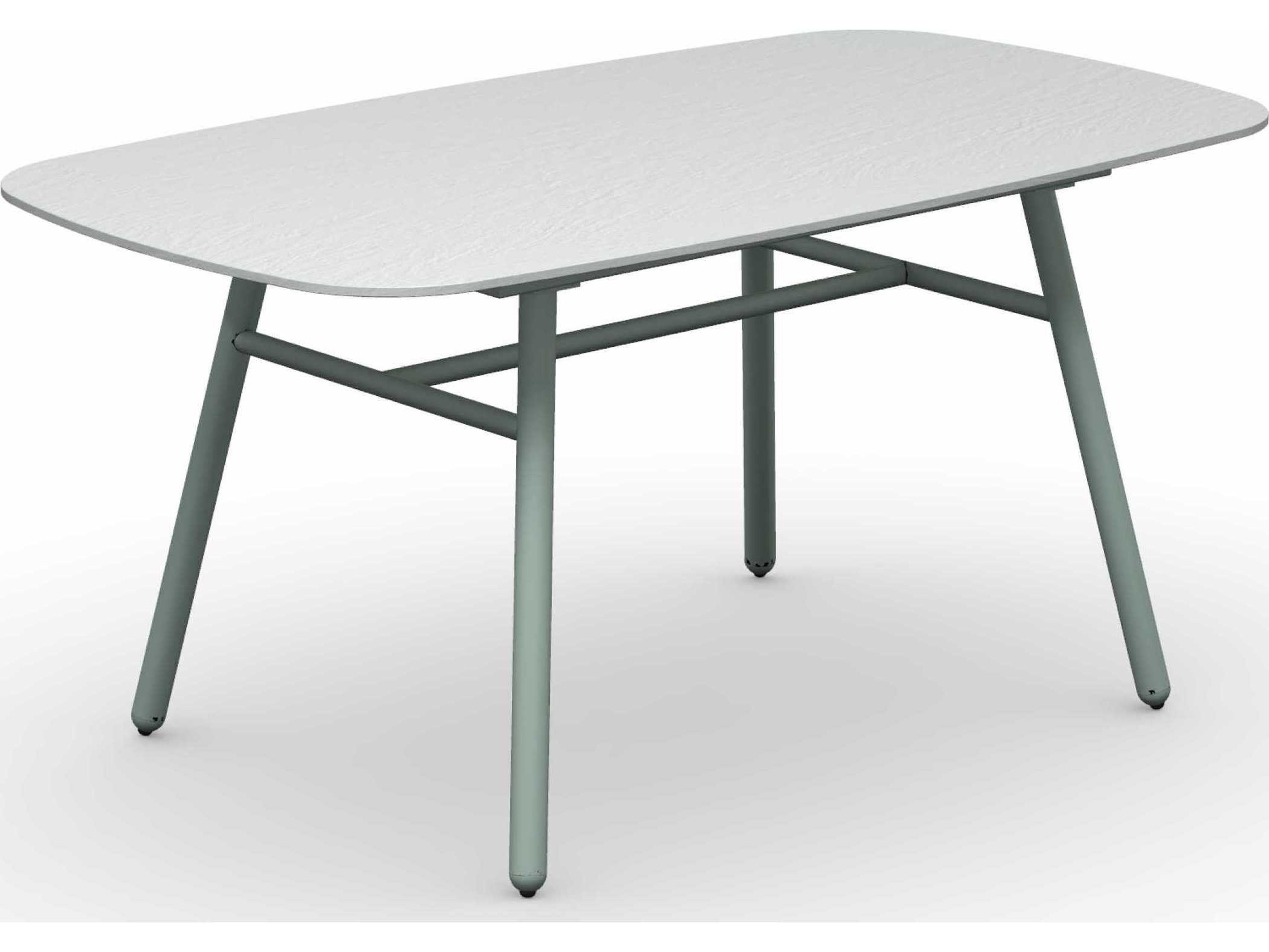 Connubia Outdoor Yo Matt Thyme Green / Slate White Aluminum Ceramic Rectangular Dining Table