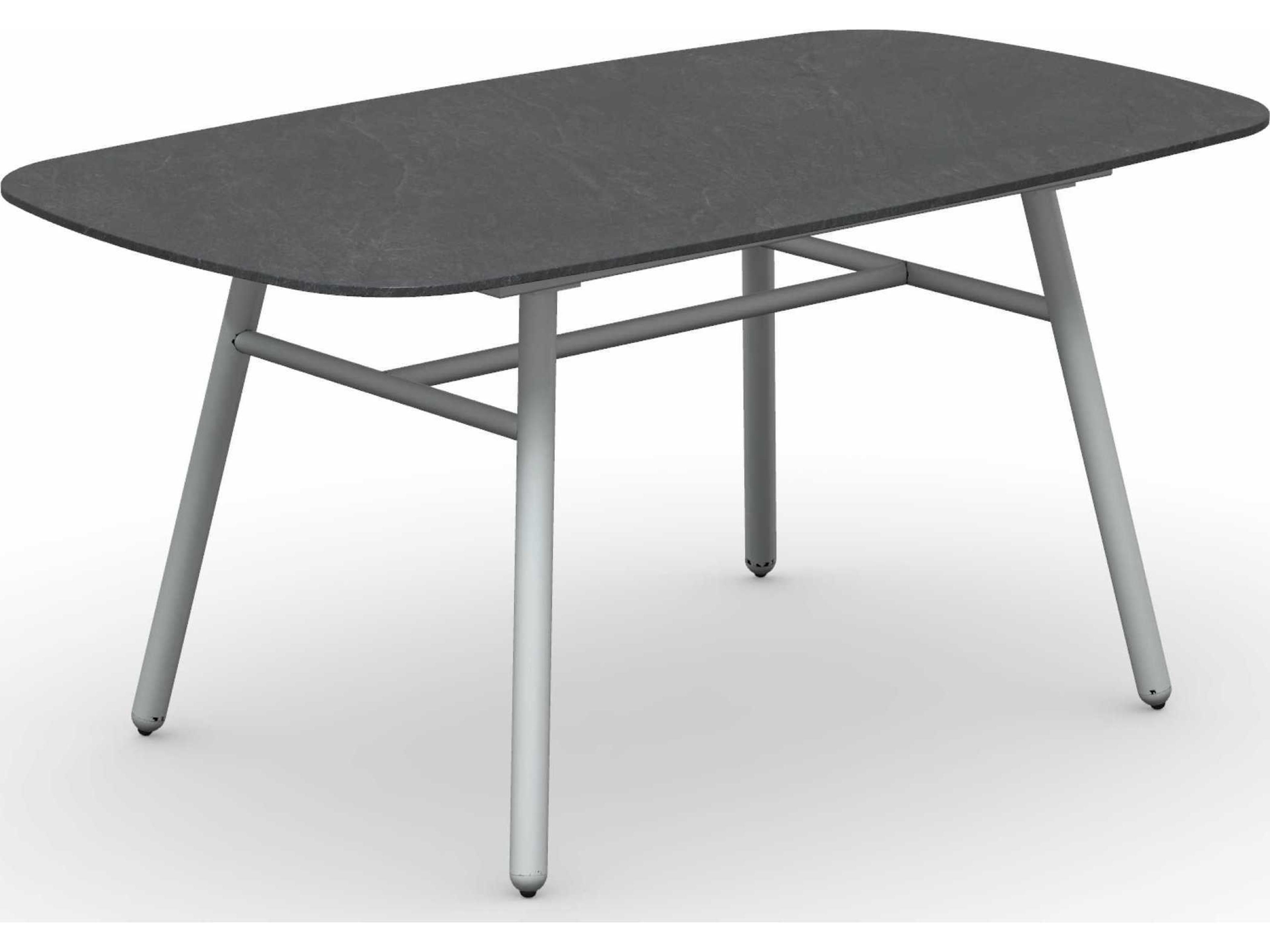 Connubia Outdoor Yo Matt Optic White / Cardoso Black Aluminum Ceramic Rectangular Dining Table