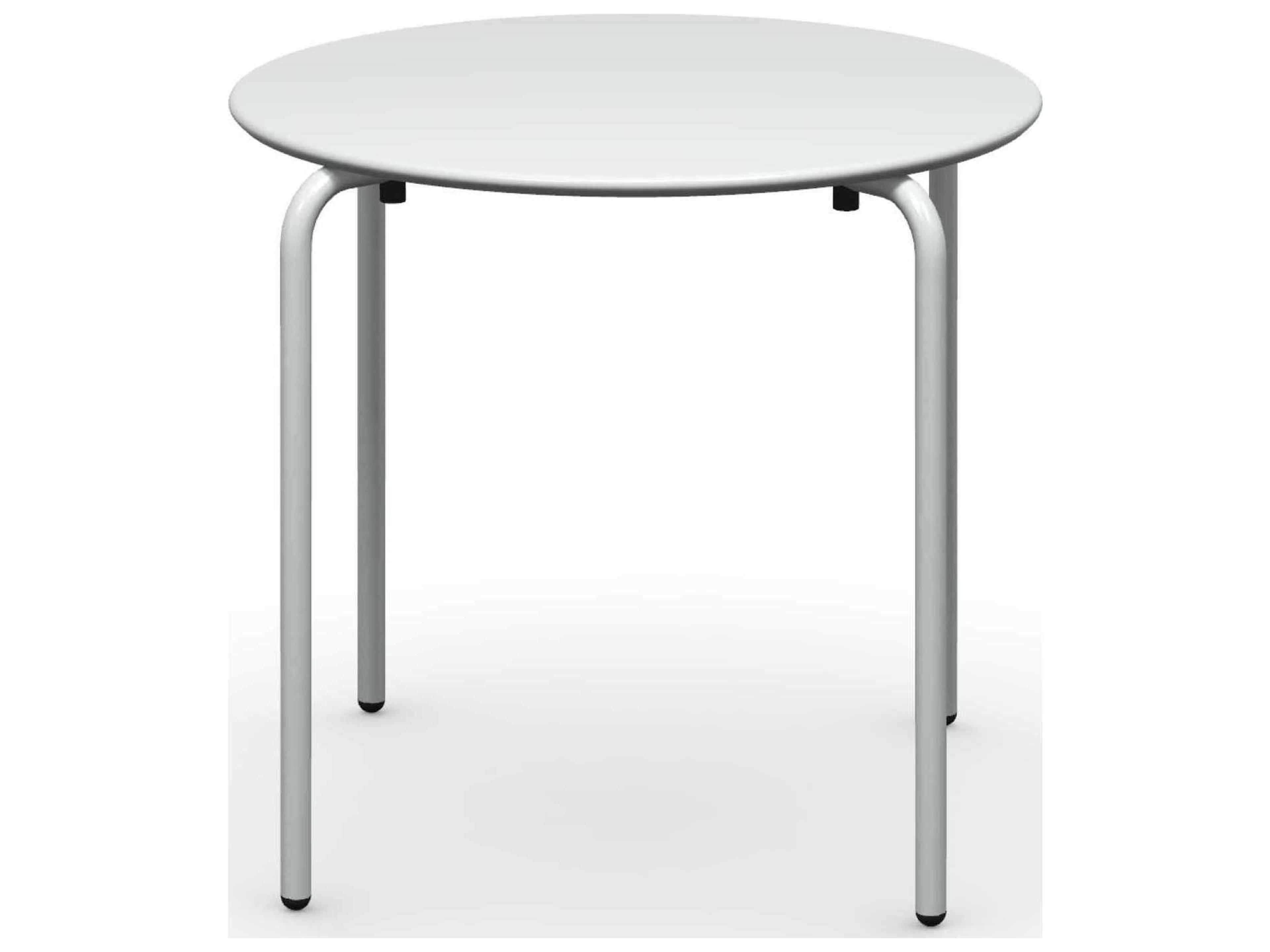 Connubia Outdoor Easy Matt Optic White Metal Round Dining Table