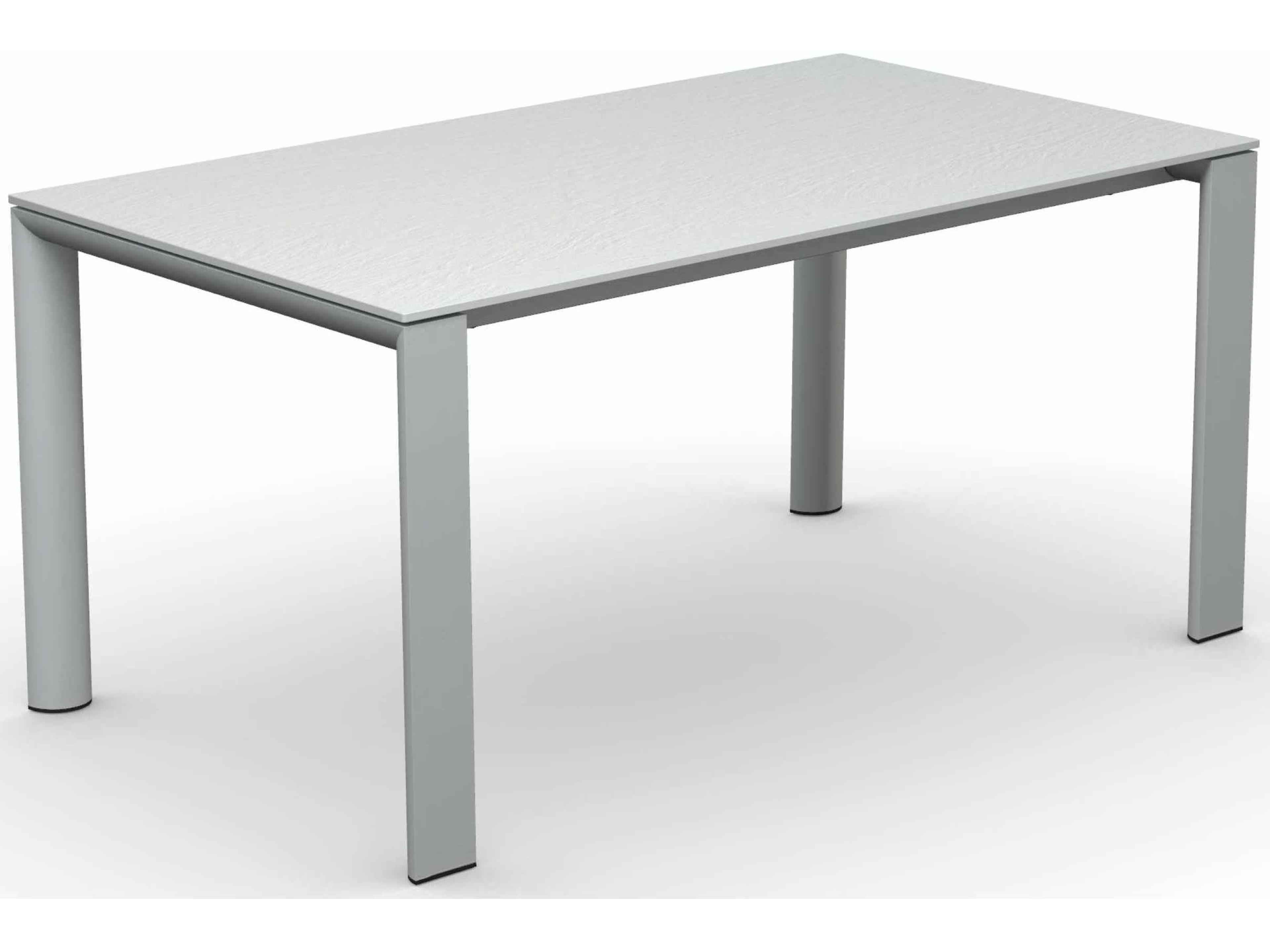Connubia Outdoor Dorian Matt Optic White / Slate Metal Ceramic Rectangular Dining Table