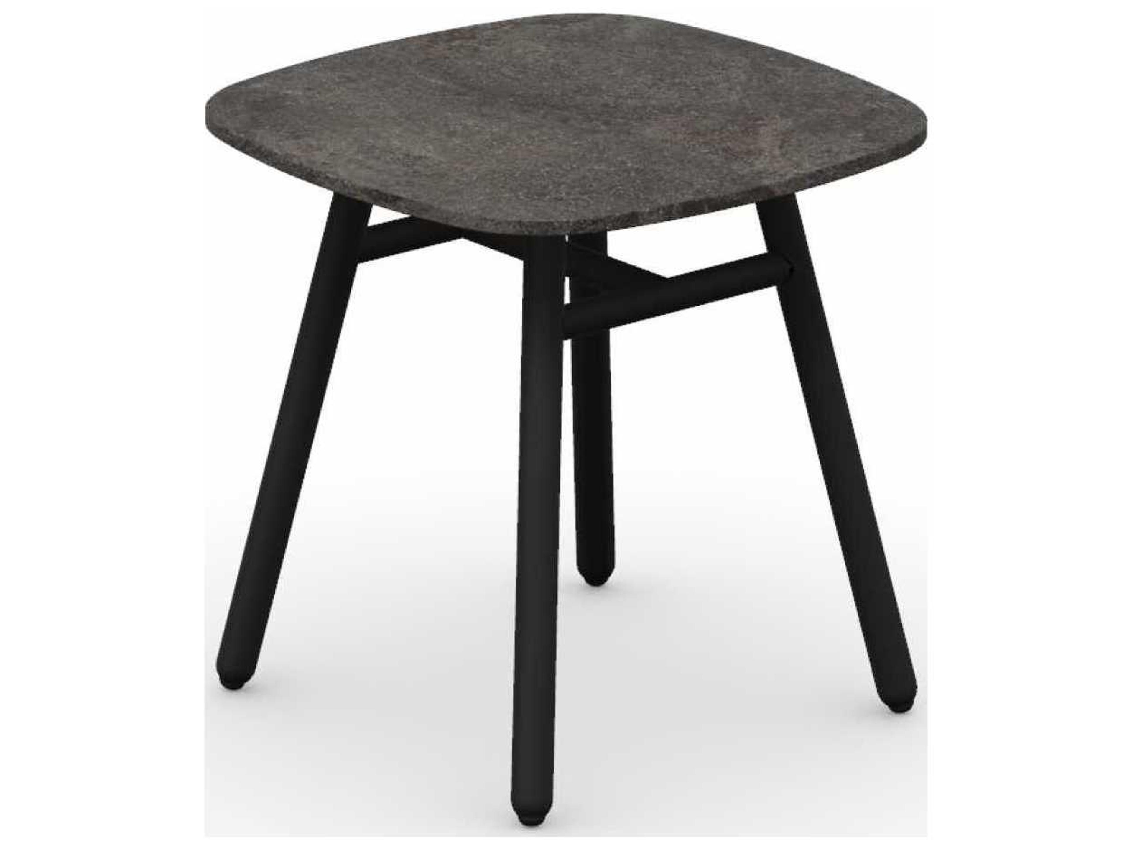 Connubia Outdoor Yo Matt Black / Porphyry Brown Aluminum Ceramic Square End Table