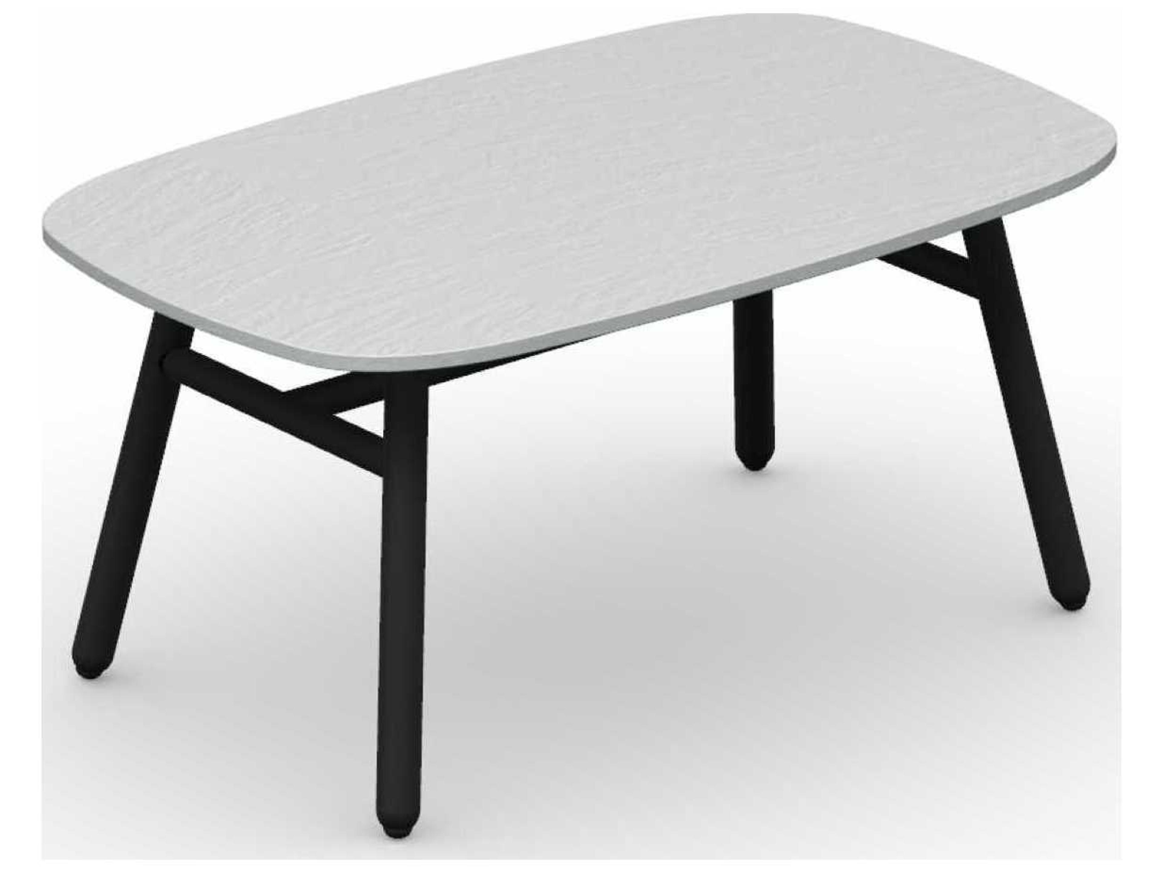 Connubia Outdoor Yo Matt Black / Slate White Aluminum Ceramic Rectangular Coffee Table