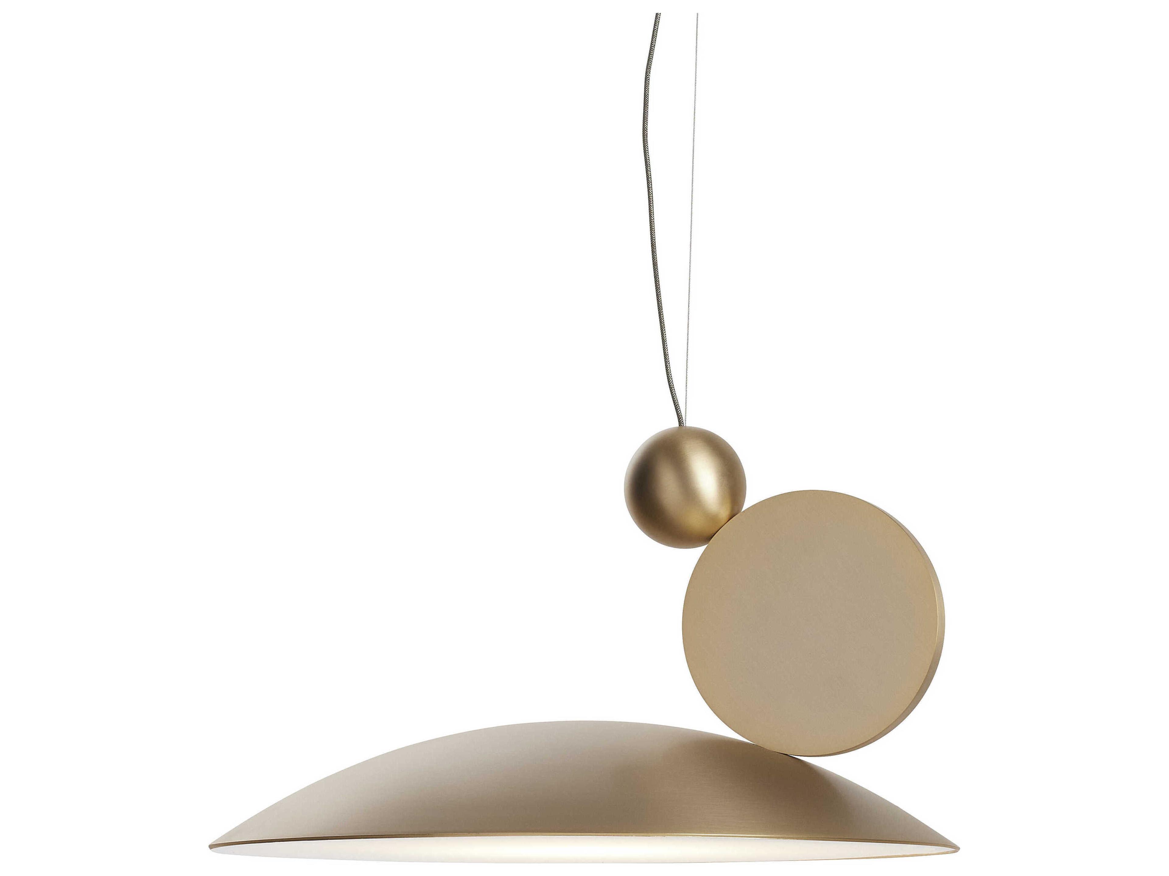 Carpyen Equilibrium Matt Gold Dome Geometric Pendant