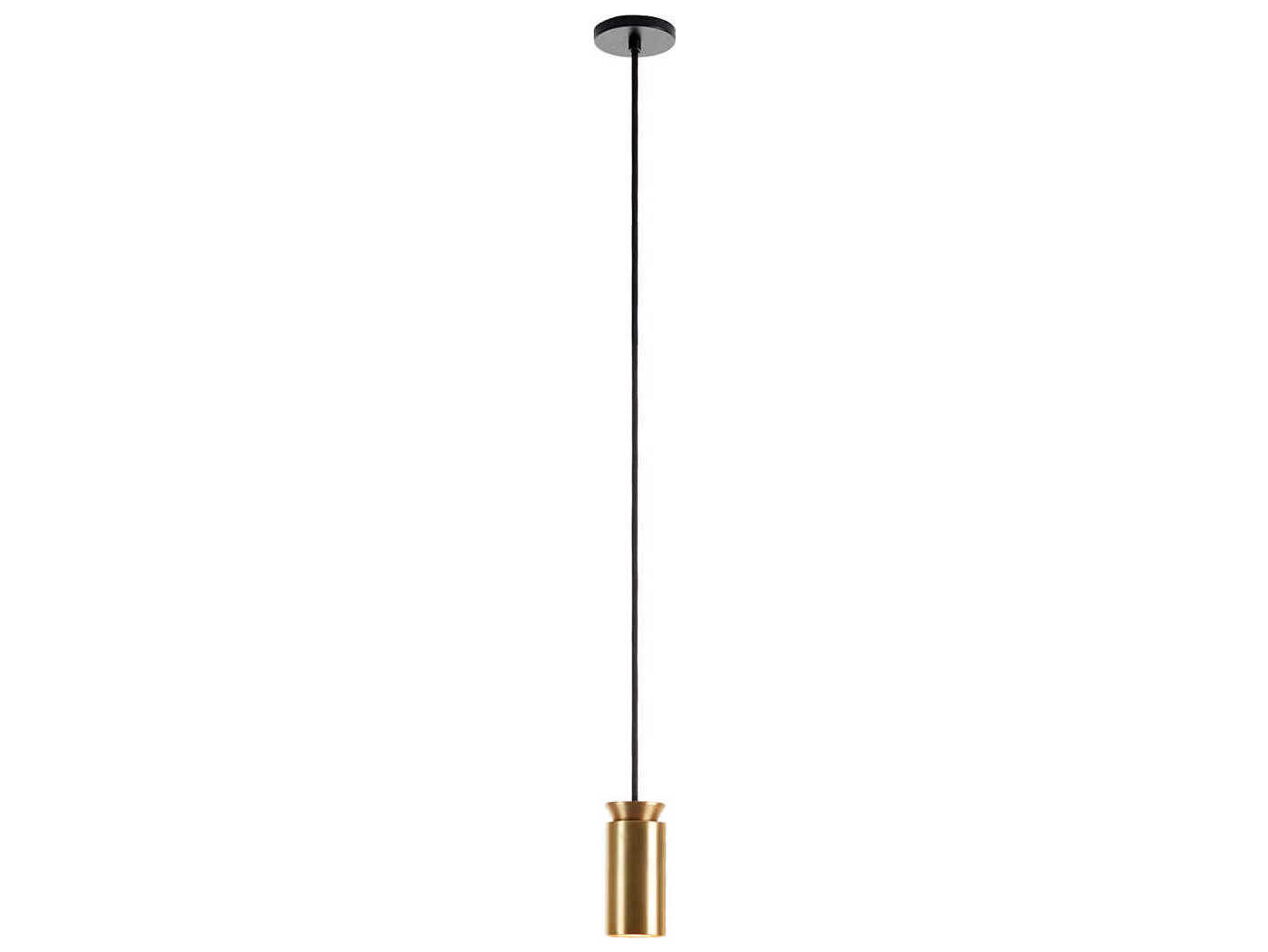 Triana 1-Light Satin Gold Cylinder Mini Pendant
