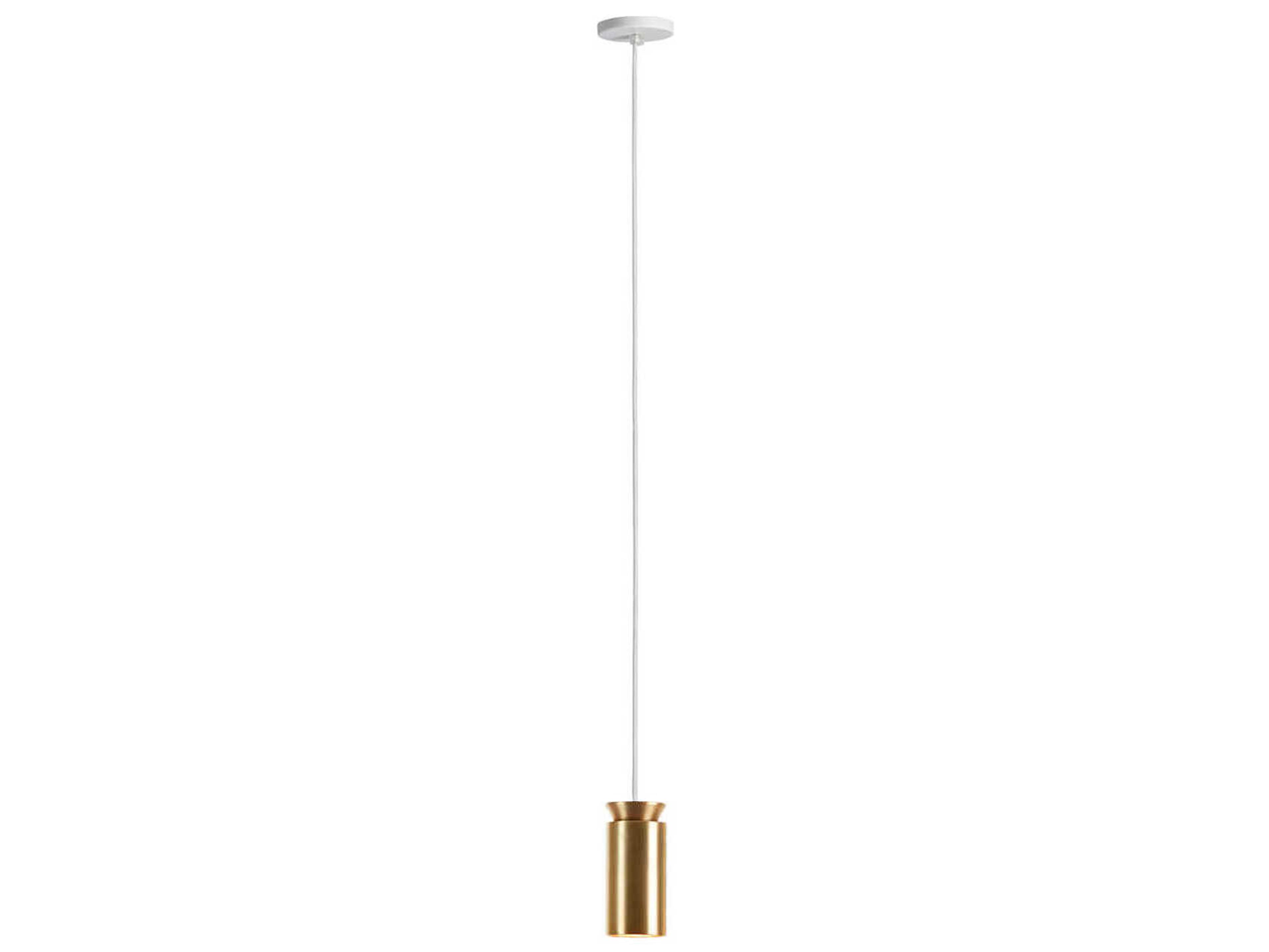 Triana 1-Light Satin Gold Cylinder Mini Pendant