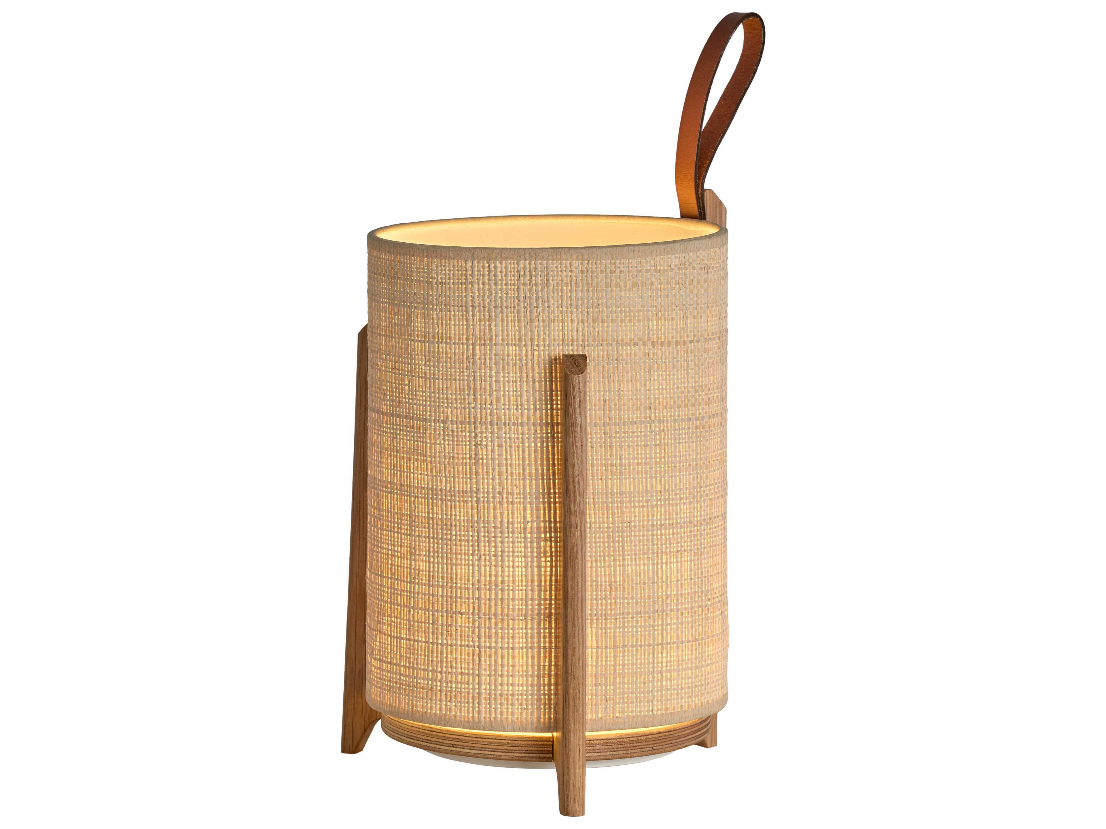 Carpyen Greta Natural Oak Saguran Fiber Brown Table Lamp