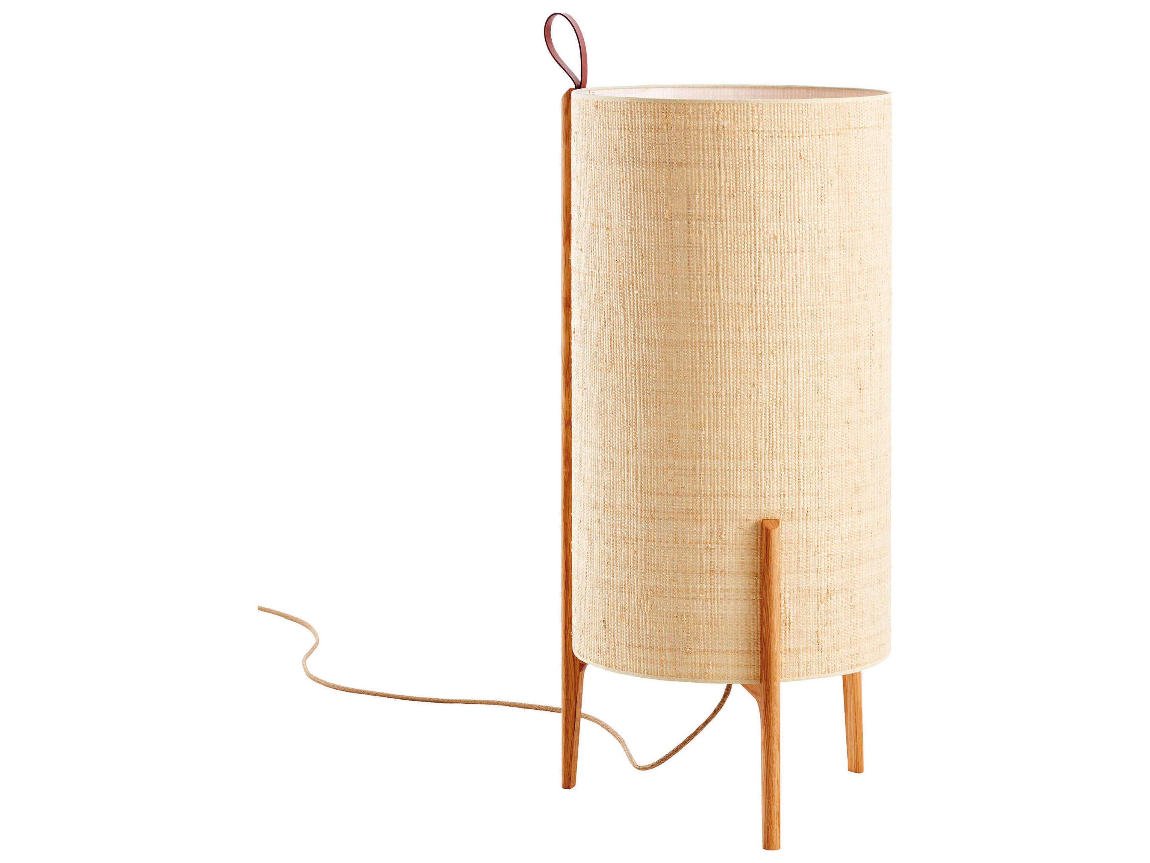 Carpyen Greta Natural Oak Saguran Fiber Brown Floor Lamp