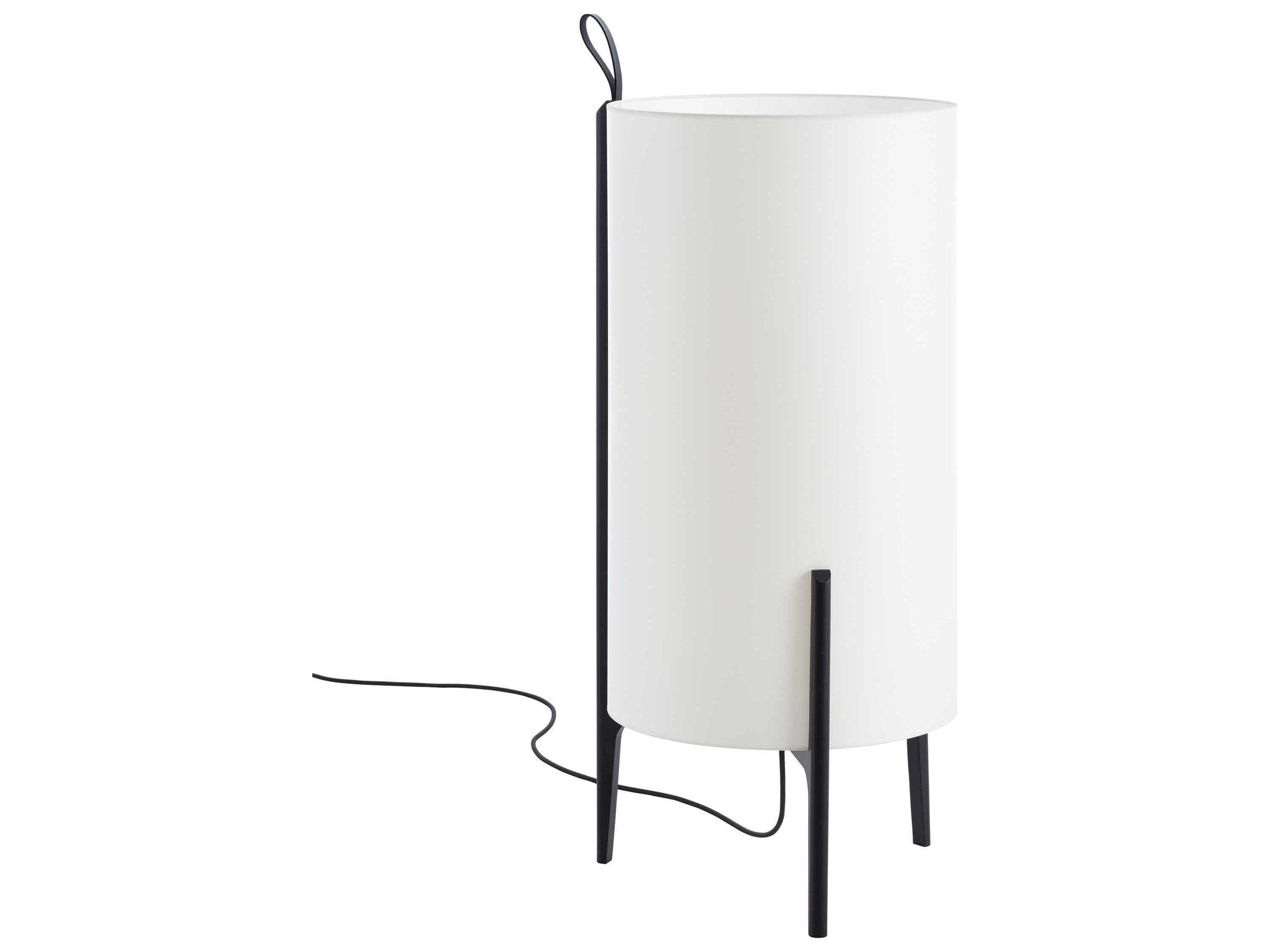 Carpyen Greta Black Oak White Linen Floor Lamp