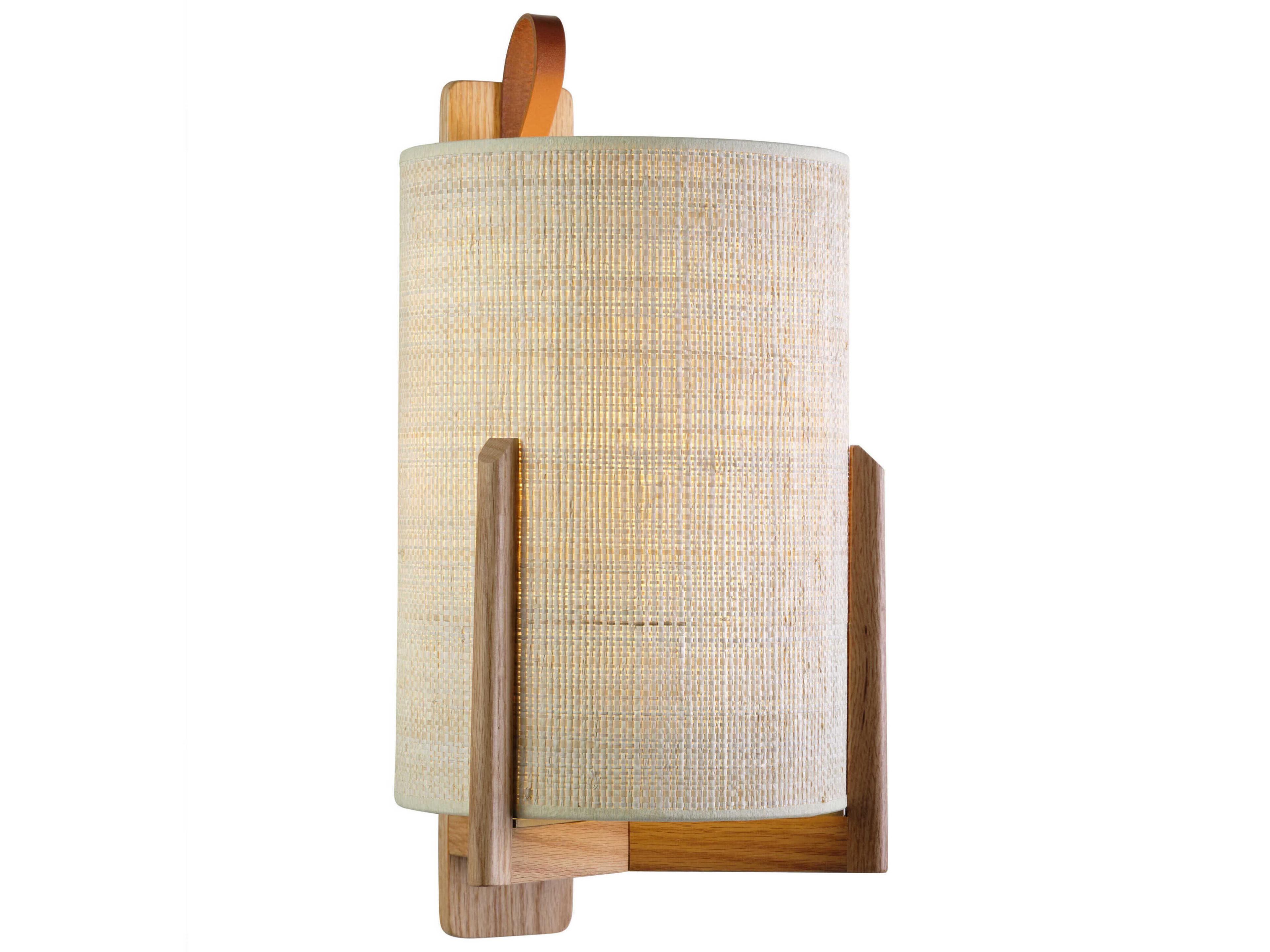 Carpyen Greta 1-Light Natural Oak Brown Wall Sconce