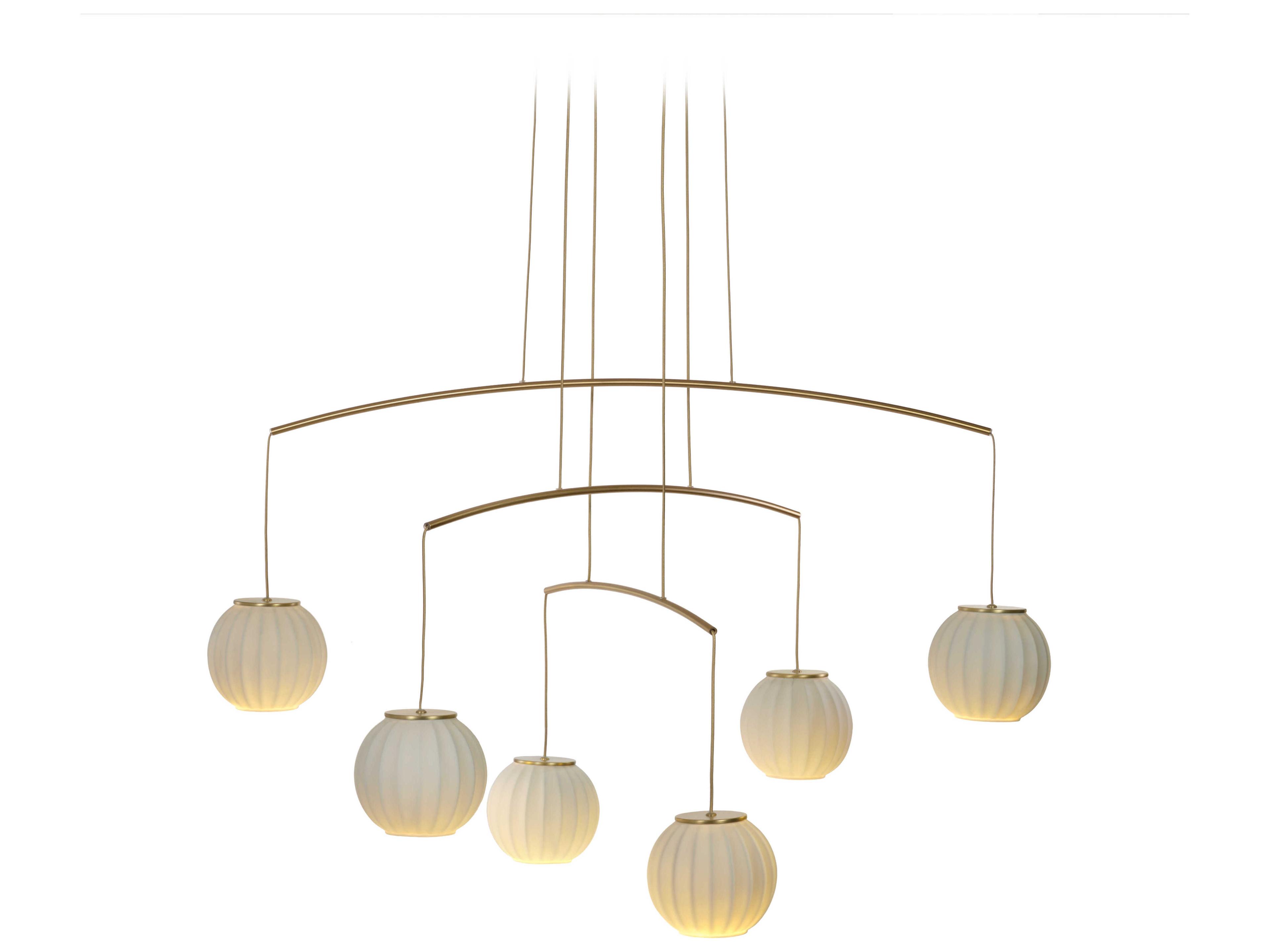 Mei 6-Light Gold Globe Pendant