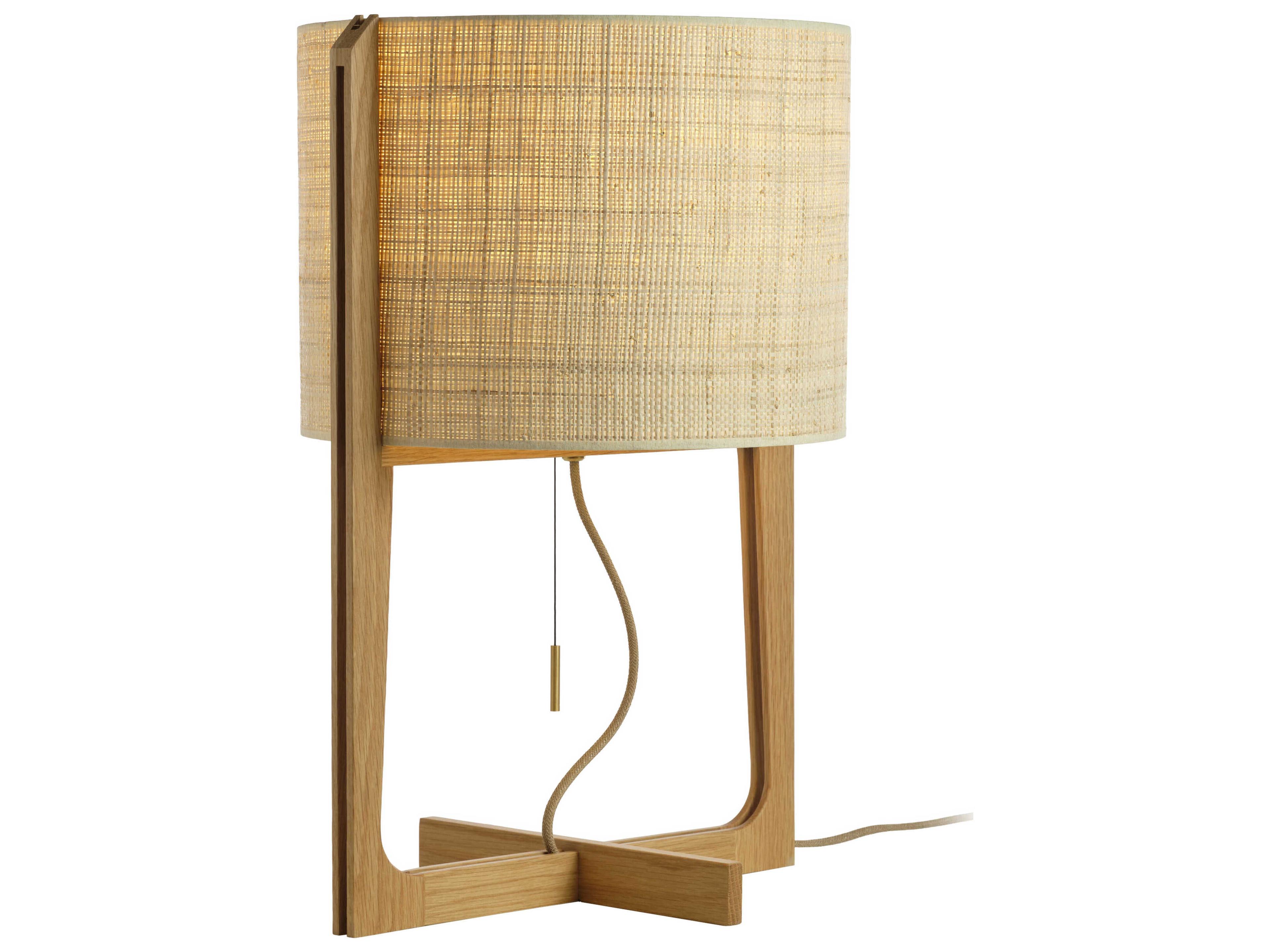 Carpyen Melina Natural Oak Saguran Fiber Brown Table Lamp