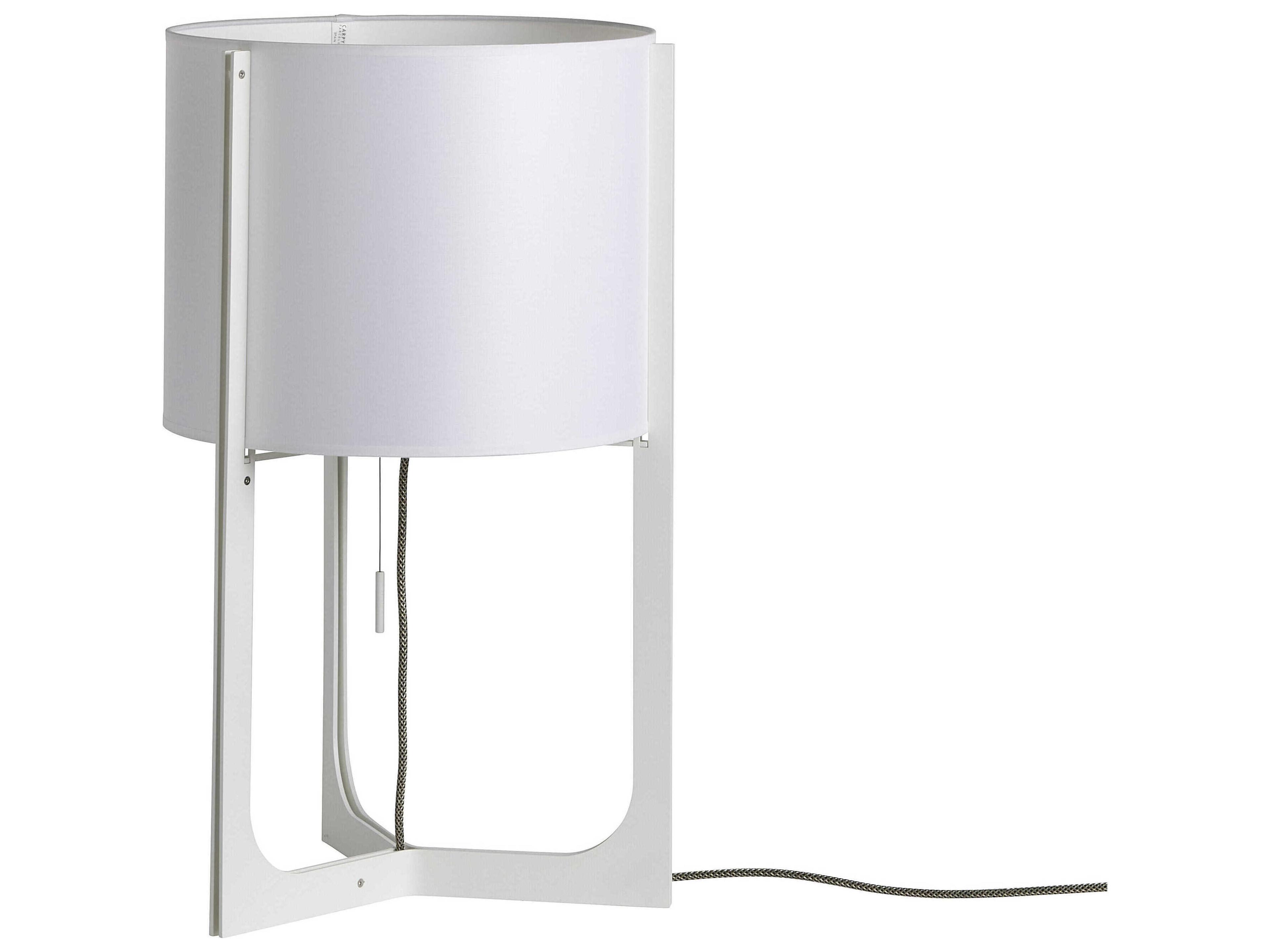 Carpyen Nirvana White Linen Table Lamp