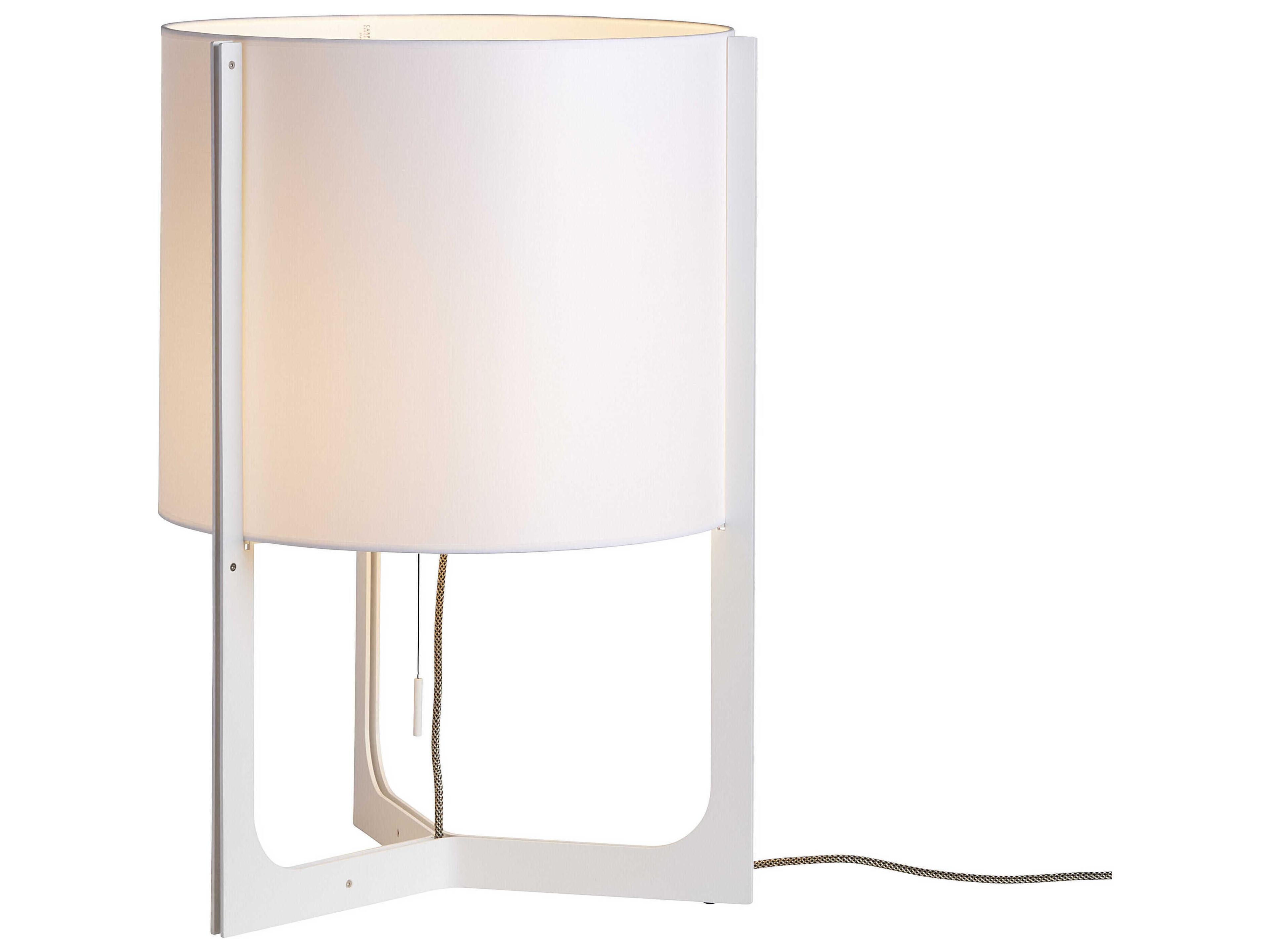 Carpyen Nirvana White Linen Table Lamp