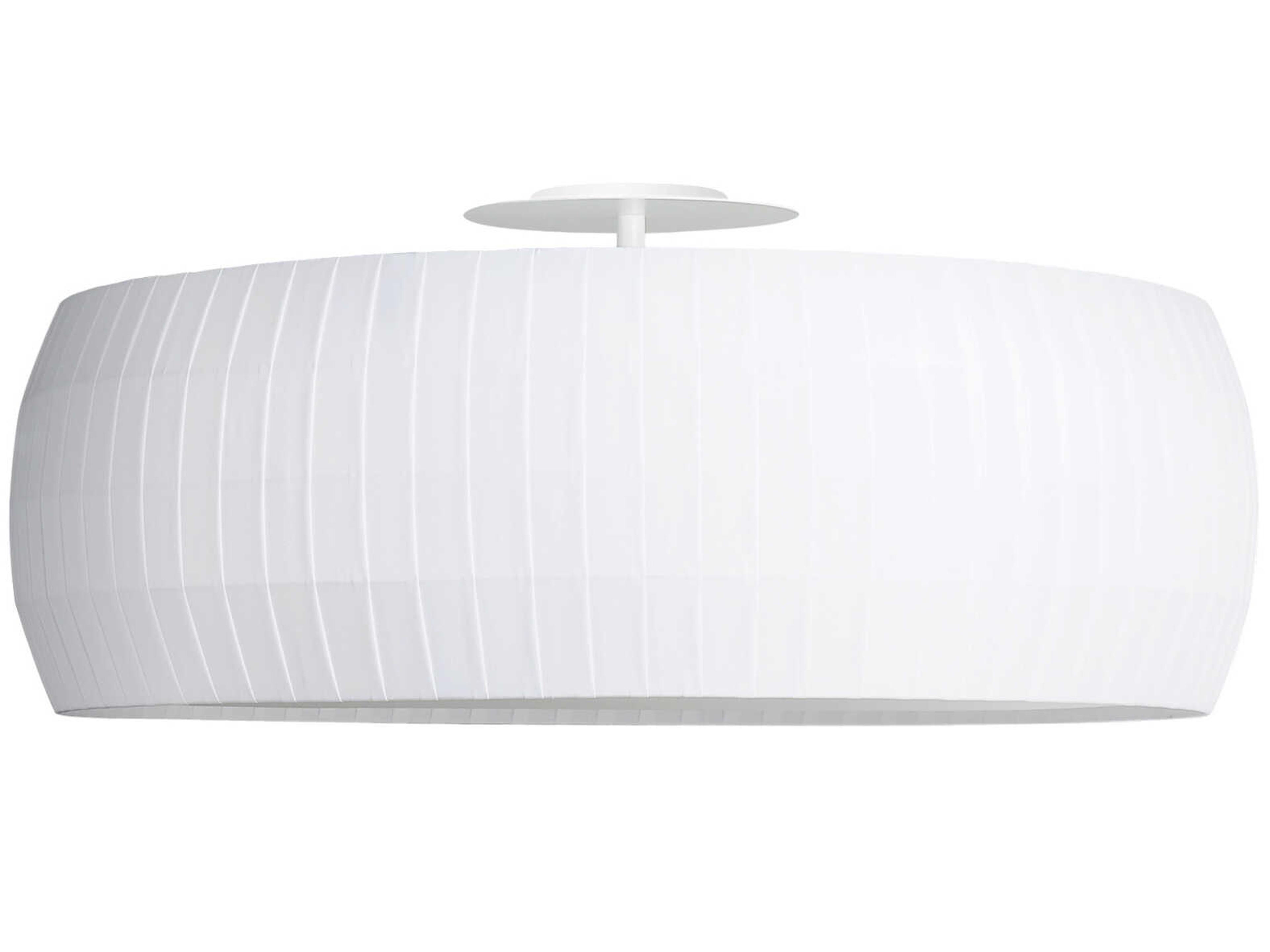 Carpyen Isamu 2-Light White Drum Semi Flush Mount