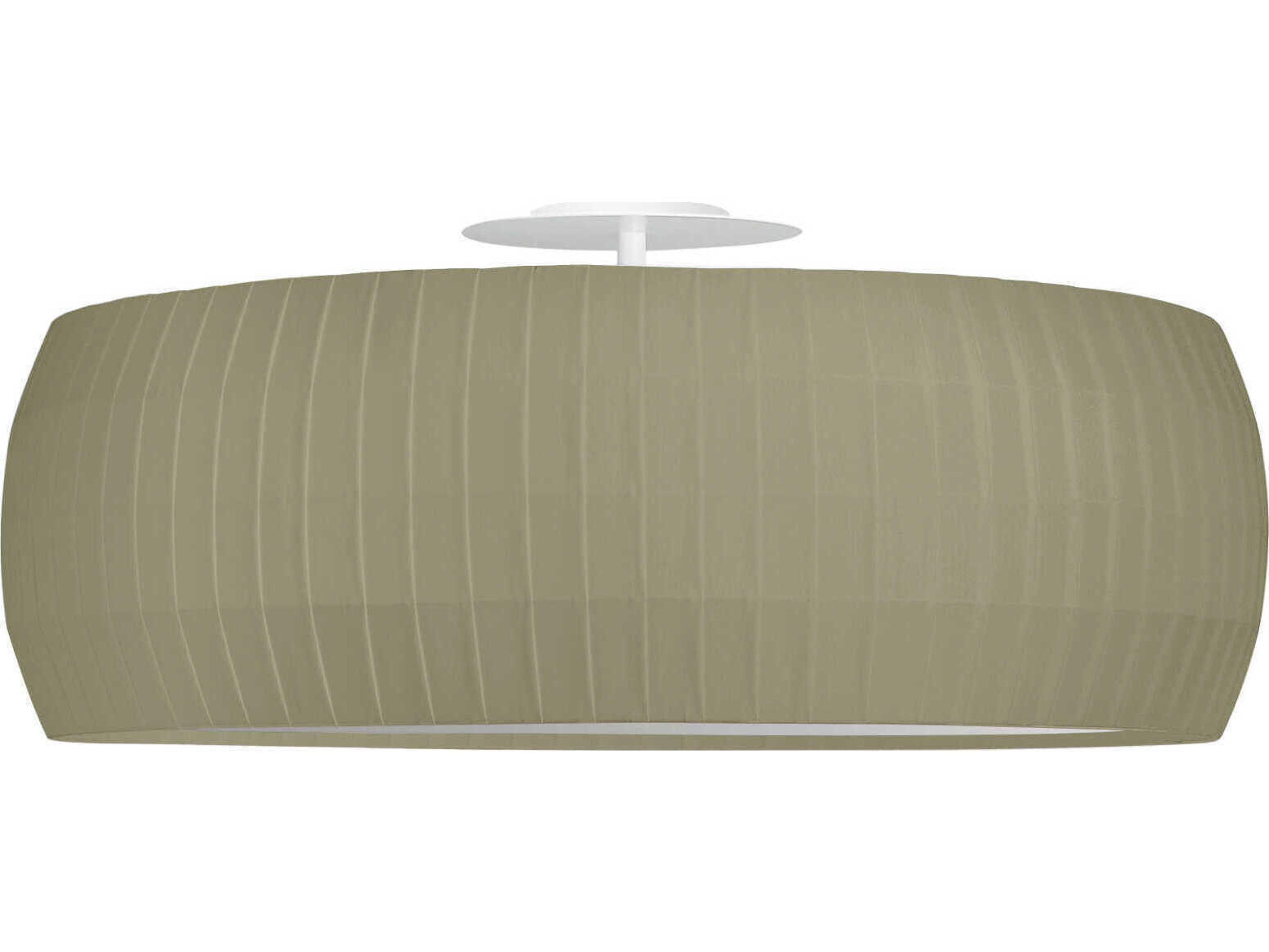 Carpyen Isamu 2-Light Olive Green Drum Semi Flush Mount