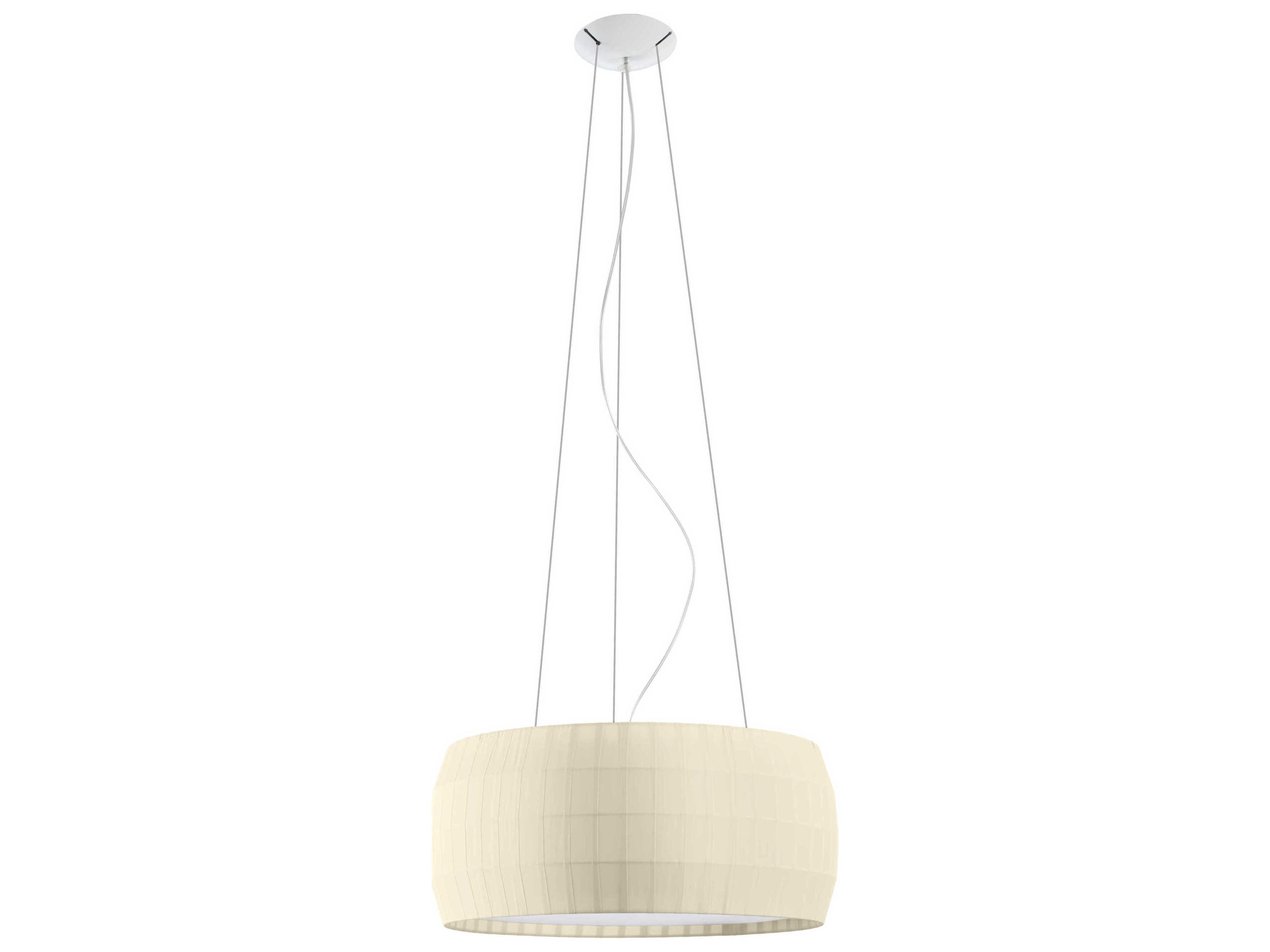Carpyen Isamu 2-Light Pearl Off White Drum Pendant