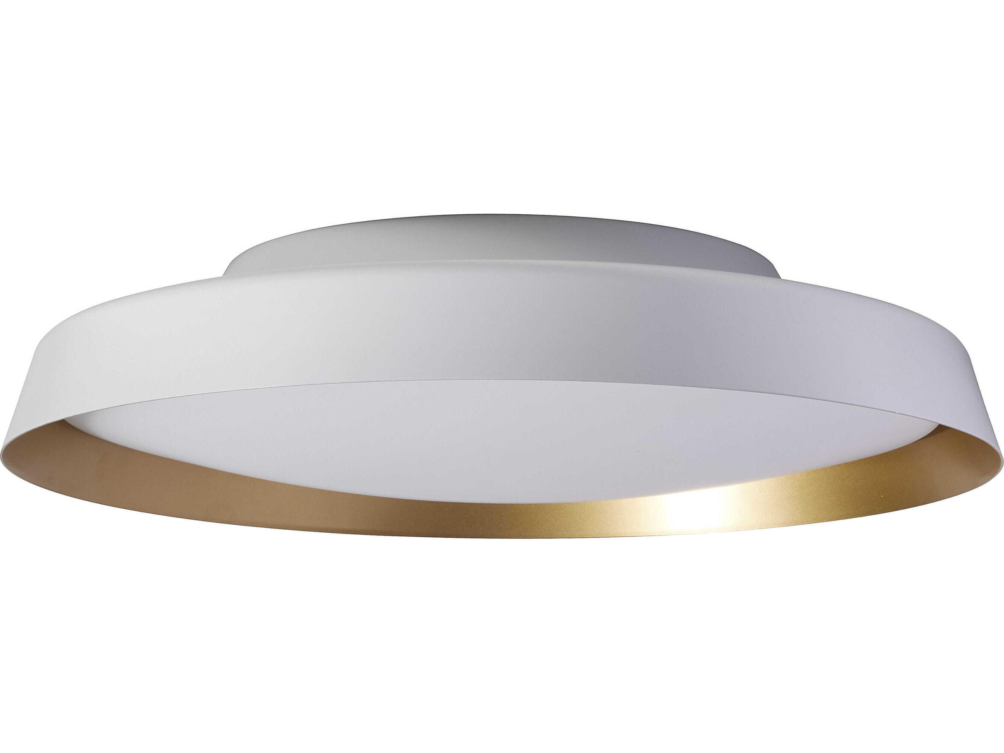 Carpyen Boop White Gold Round Flush Mount