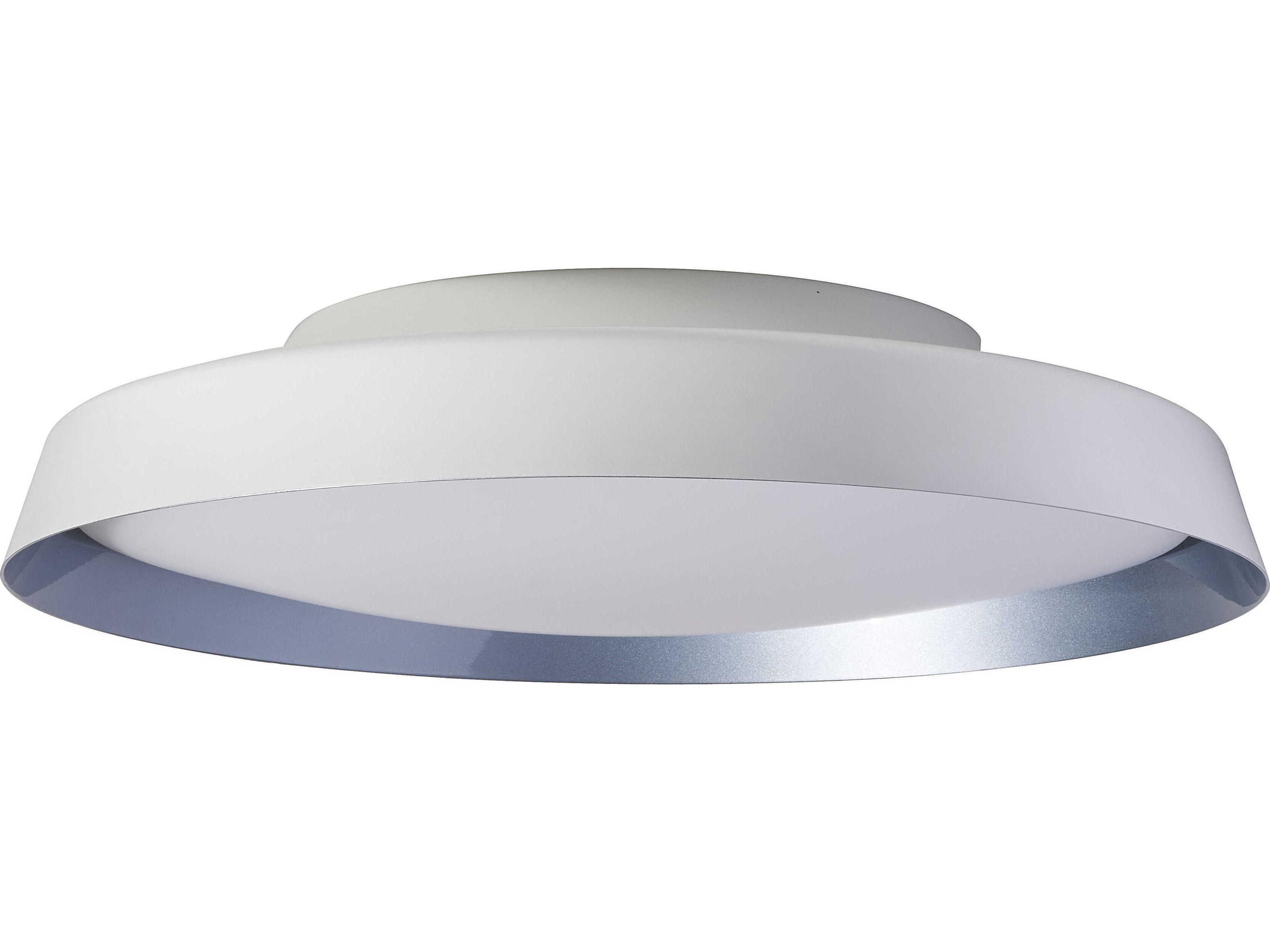 Carpyen Boop White Blue Grey Metallic Round Flush Mount