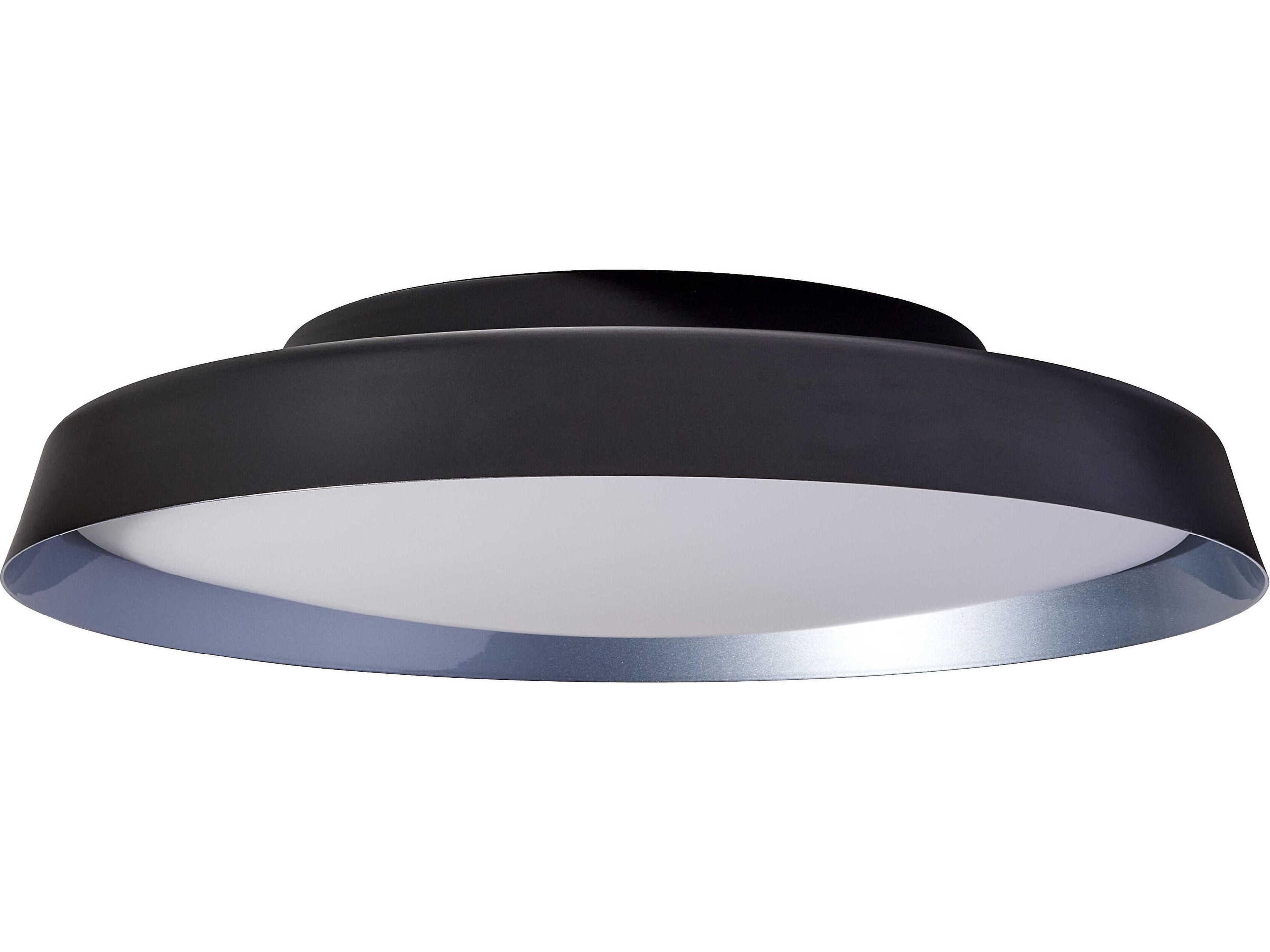 Carpyen Boop Black Blue Grey Metallic Round Flush Mount