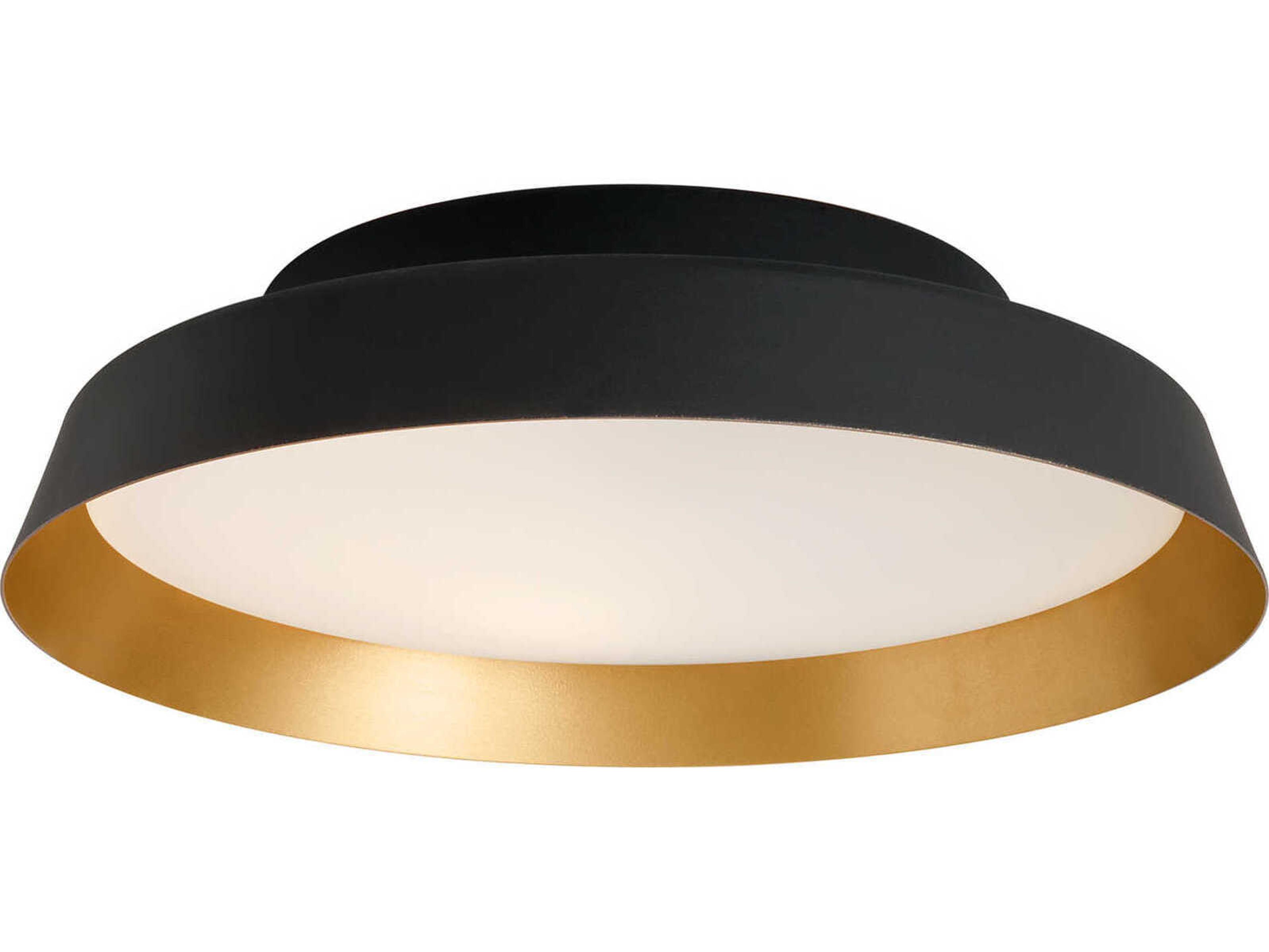 Carpyen Boop Black Gold Round Flush Mount