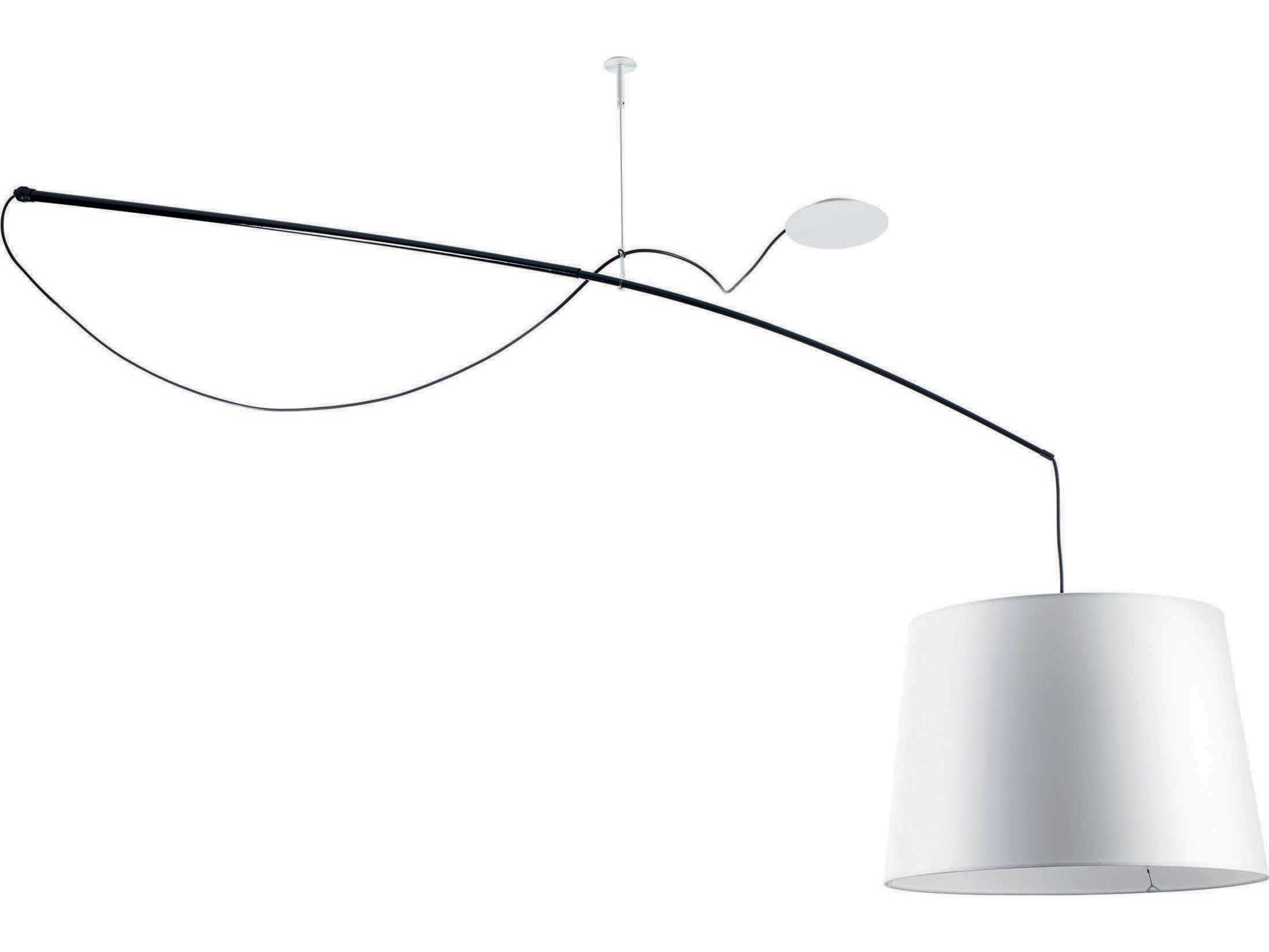 Carpyen Robinson 1-Light Black Flexible Fiber Drum Pendant