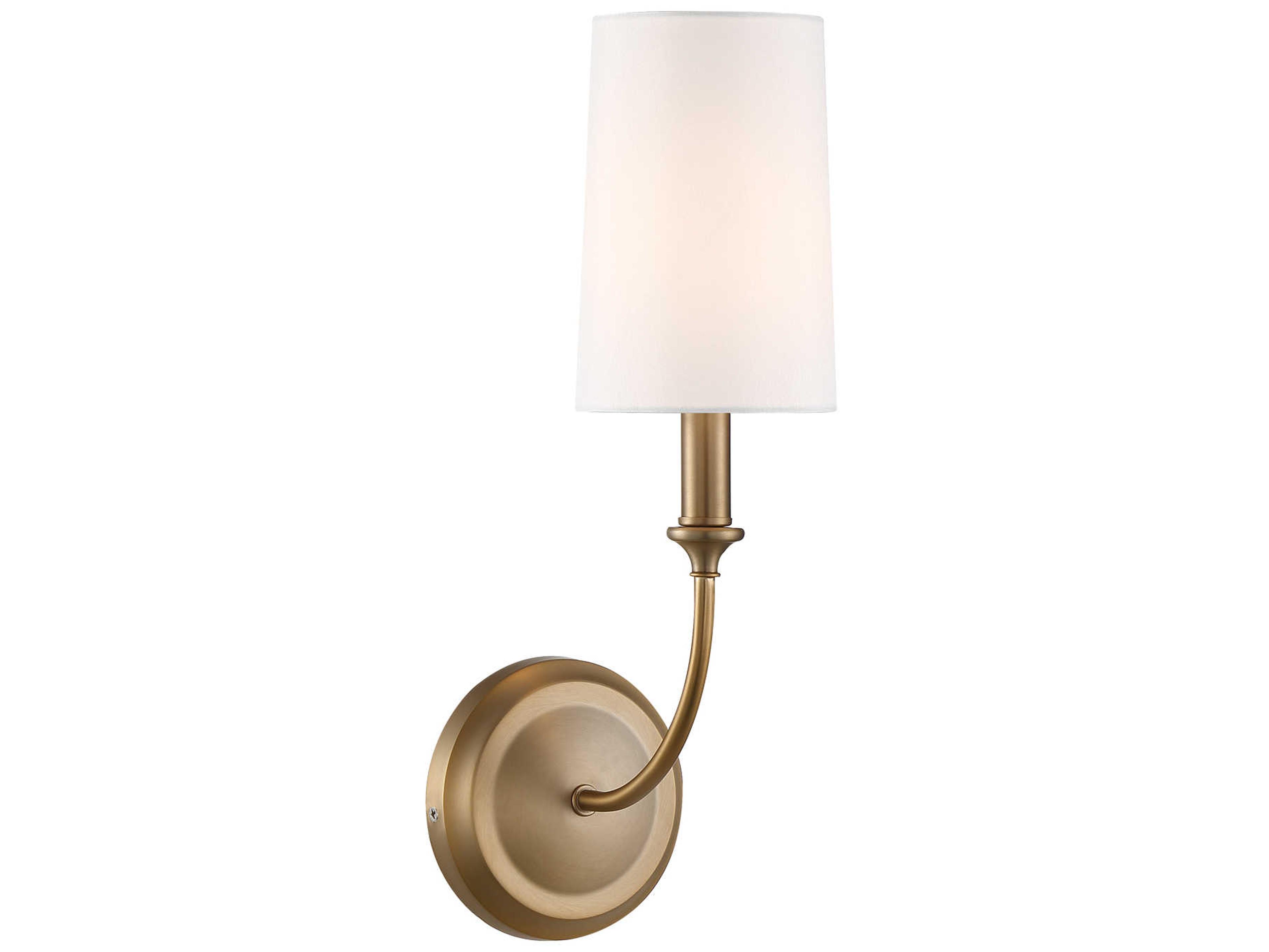 Crystorama Sylvan 1-Light Vibrant Gold Wall Sconce