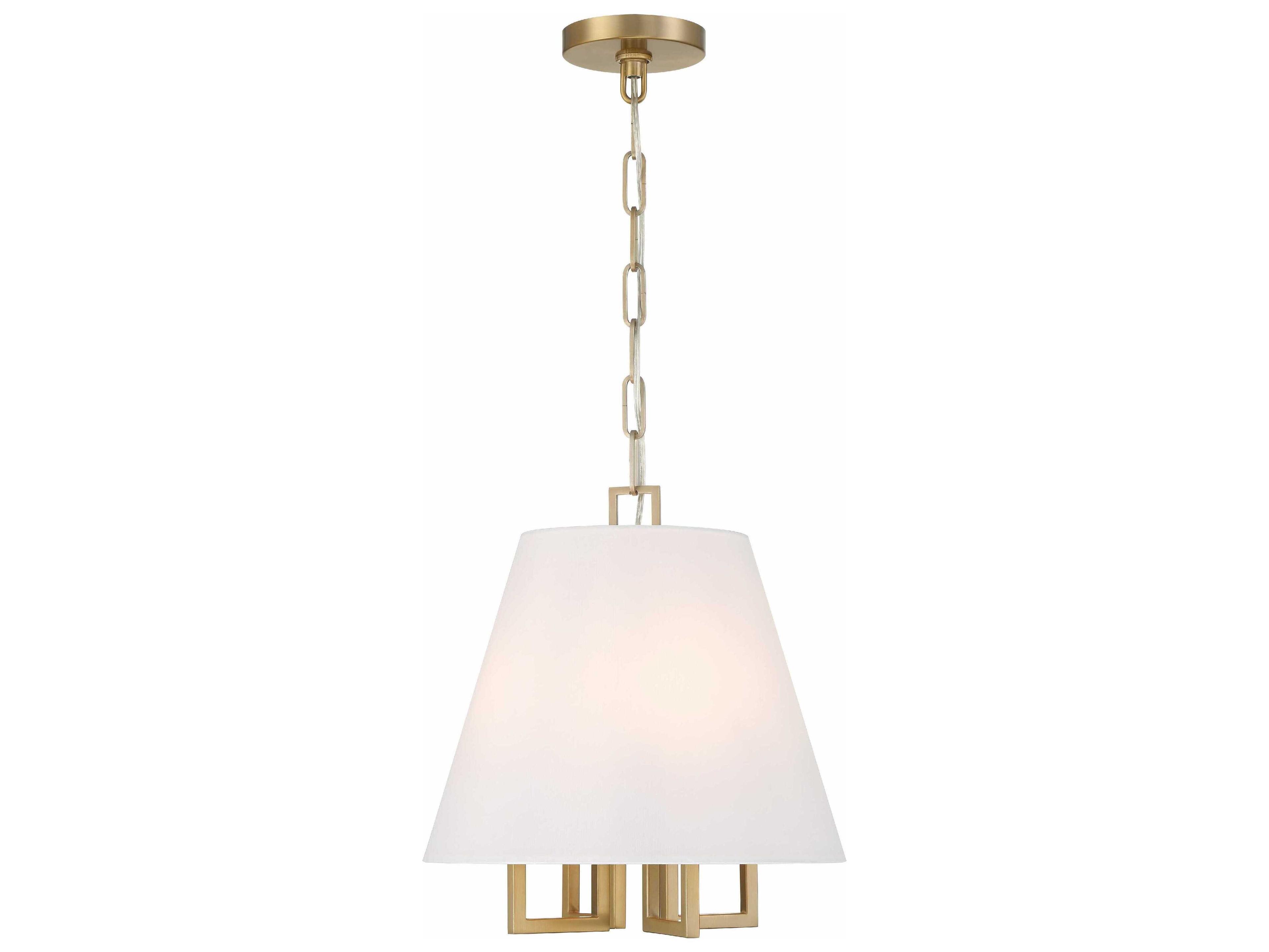 Crystorama Westwood 4-Light Vibrant Gold White Empire Pendant
