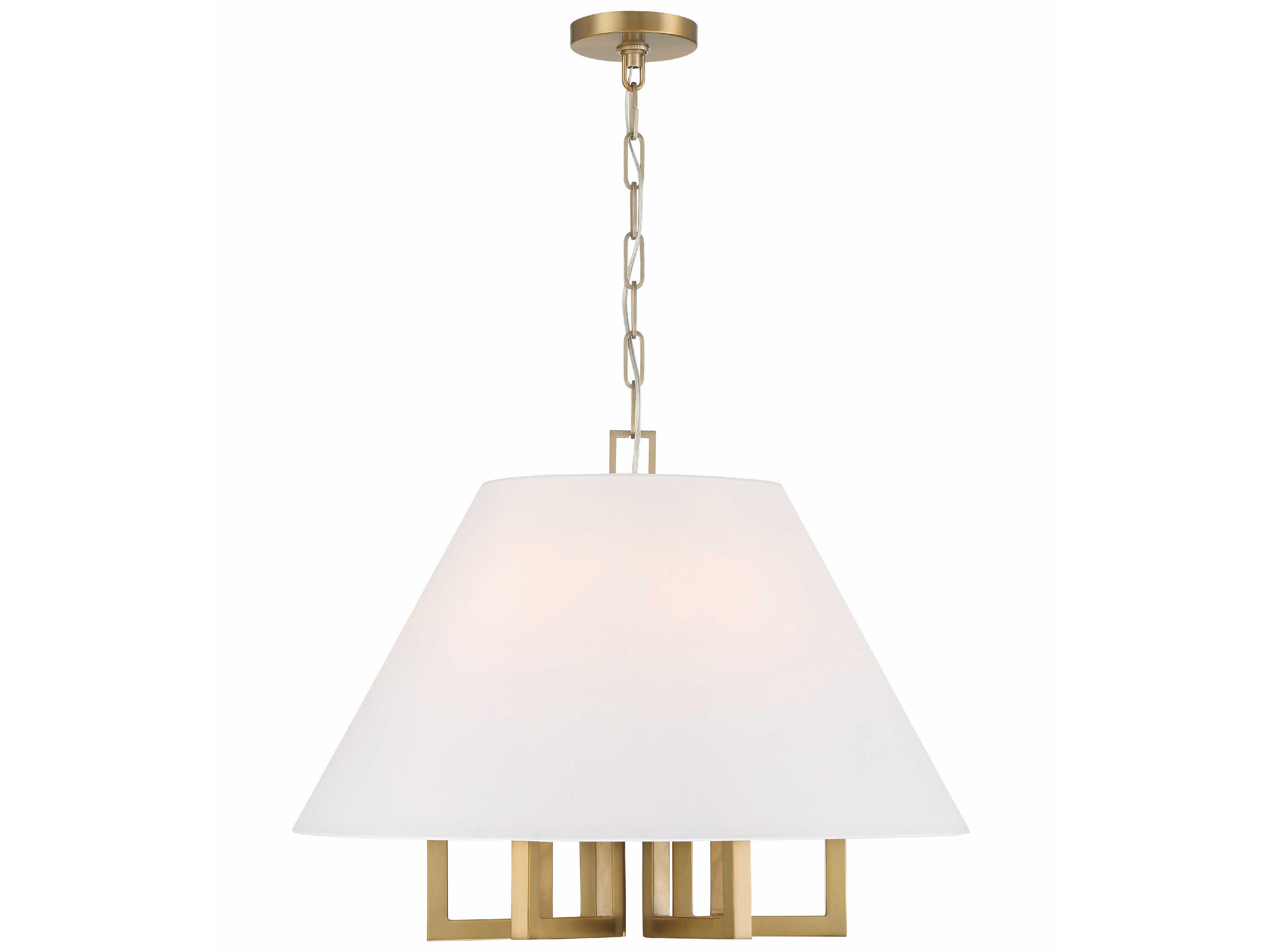 Crystorama Westwood 6-Light Vibrant Gold Empire Pendant