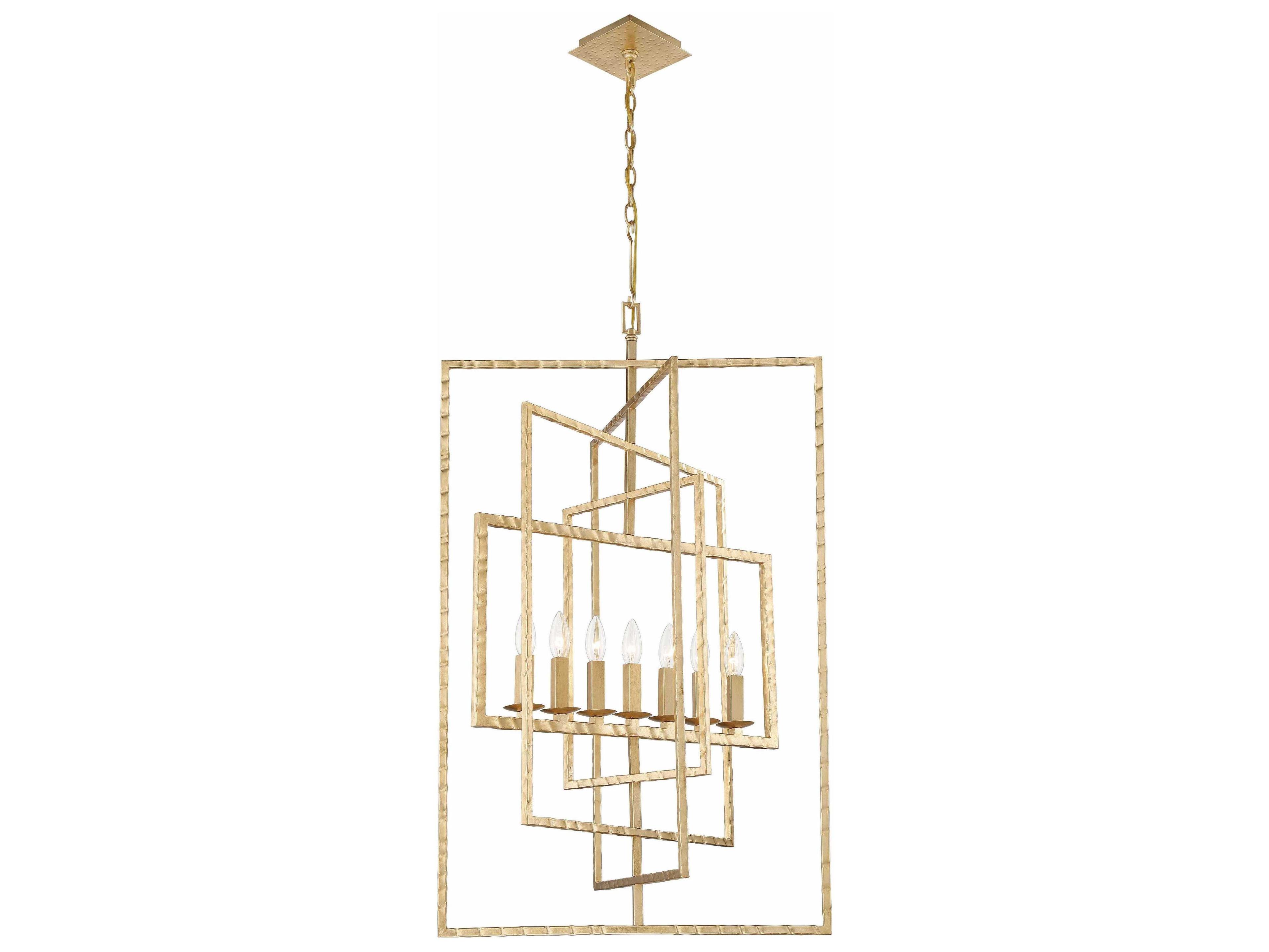 Crystorama Capri 7-Light Antique Gold Candelabra Chandelier